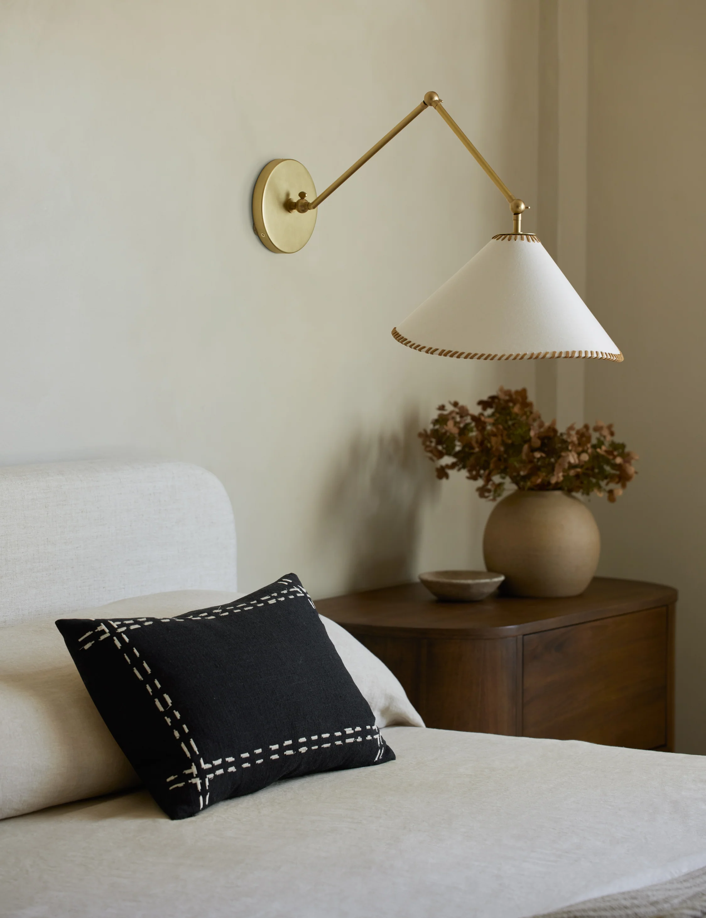 Accord Embroidered Pillow by Élan Byrd - Image 3
