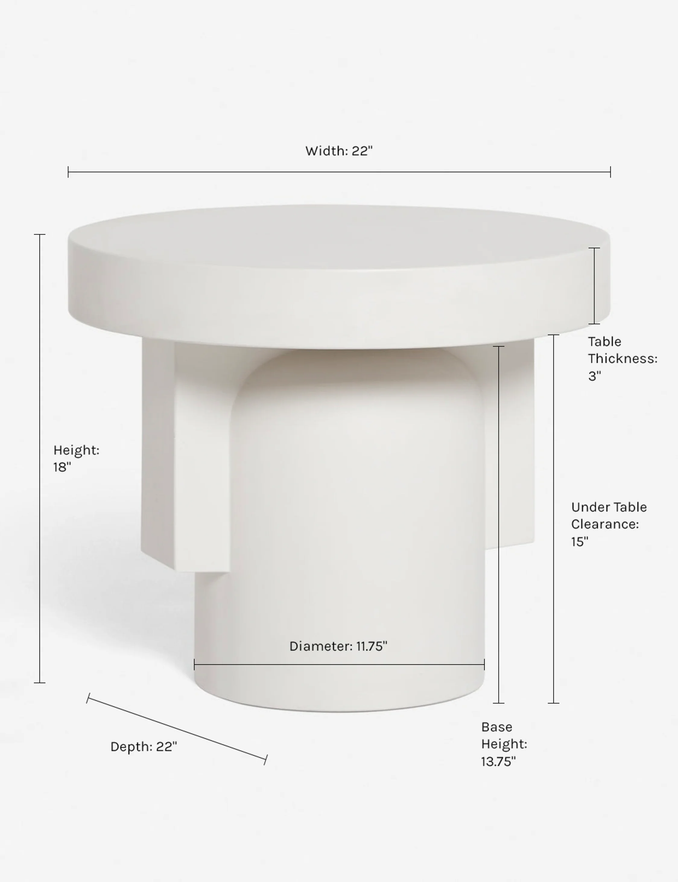 Anja Indoor / Outdoor Round Side Table - Image 7