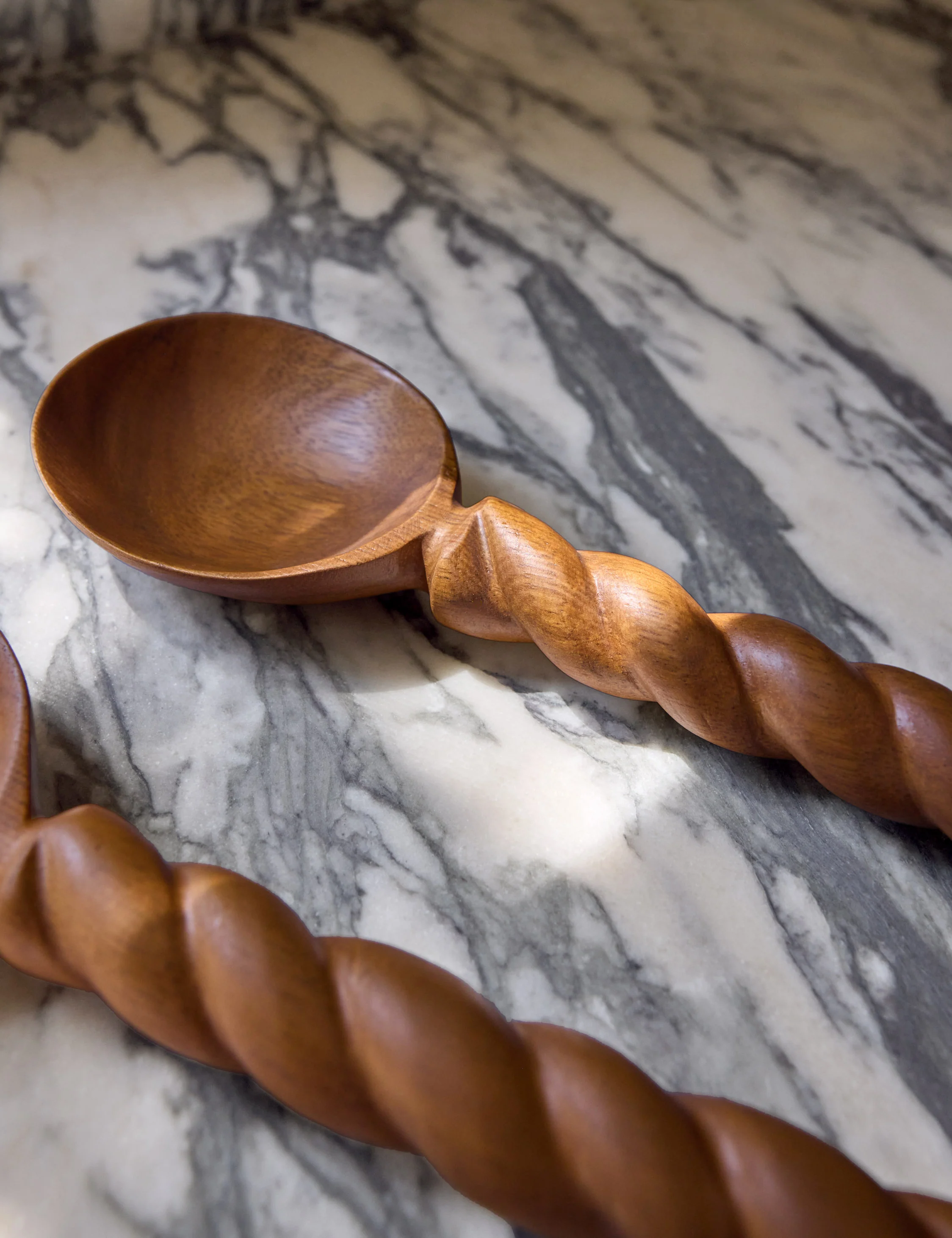 Braided Wood Salad Servers (set of 2) by Sarah Sherman Samuel - Image 3