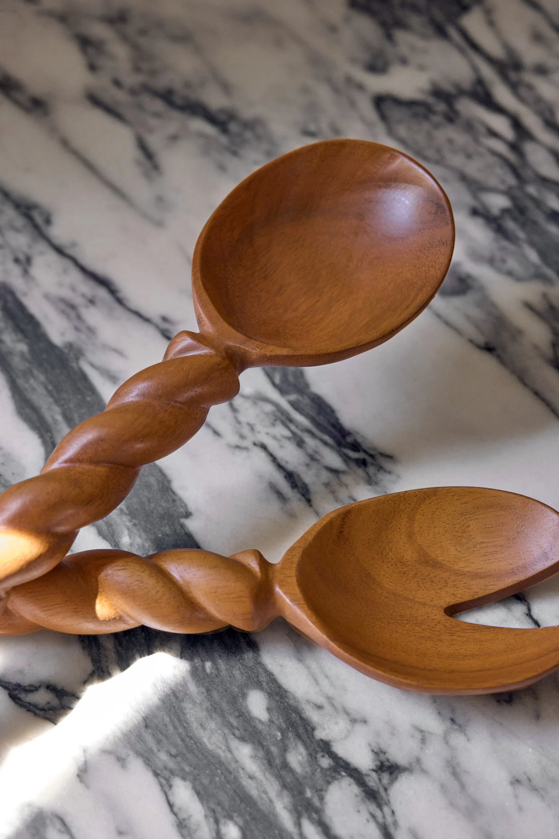 Braided Wood Salad Servers (set of 2) by Sarah Sherman Samuel - Image 4