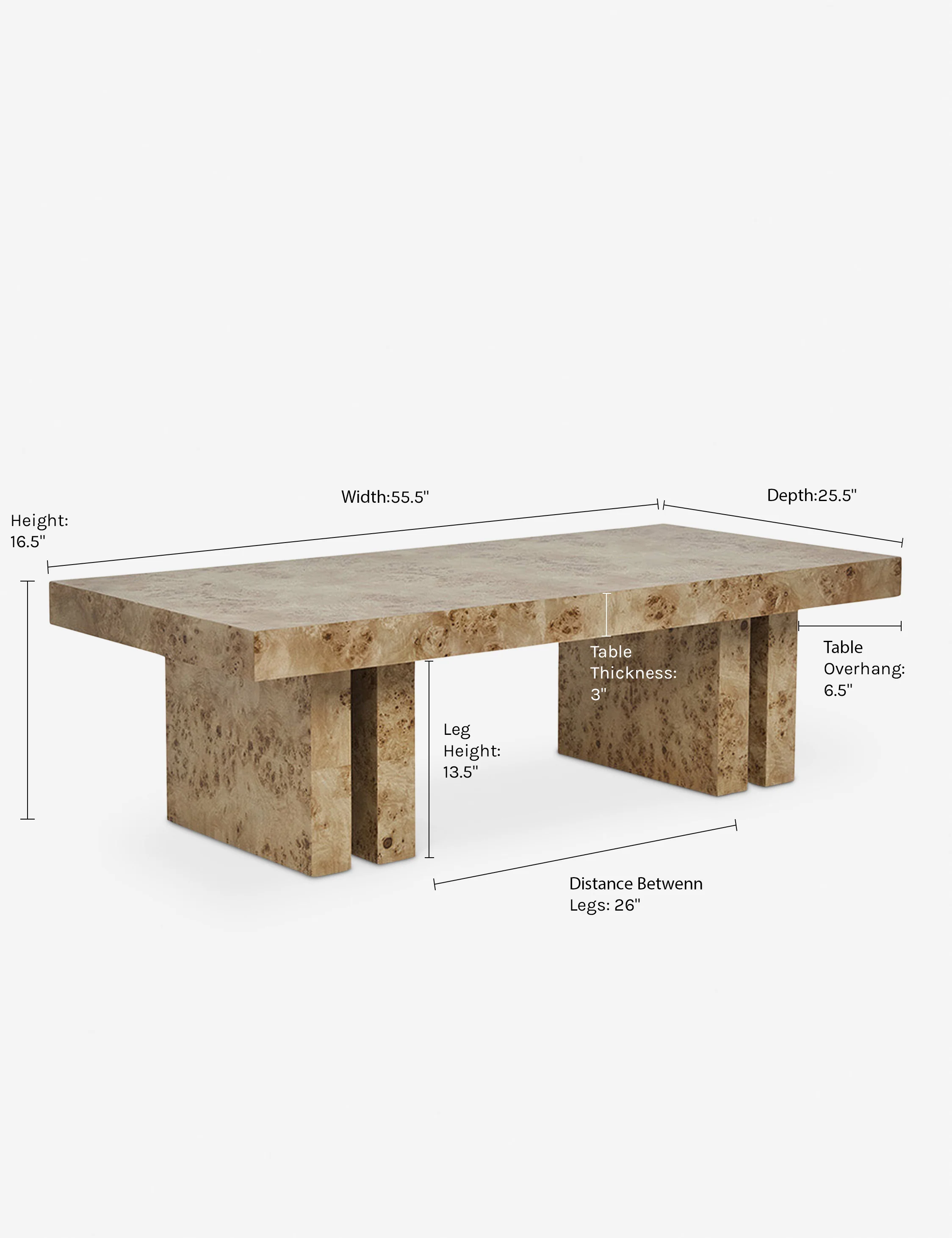 Brisa Burl Wood Coffee Table - Image 6