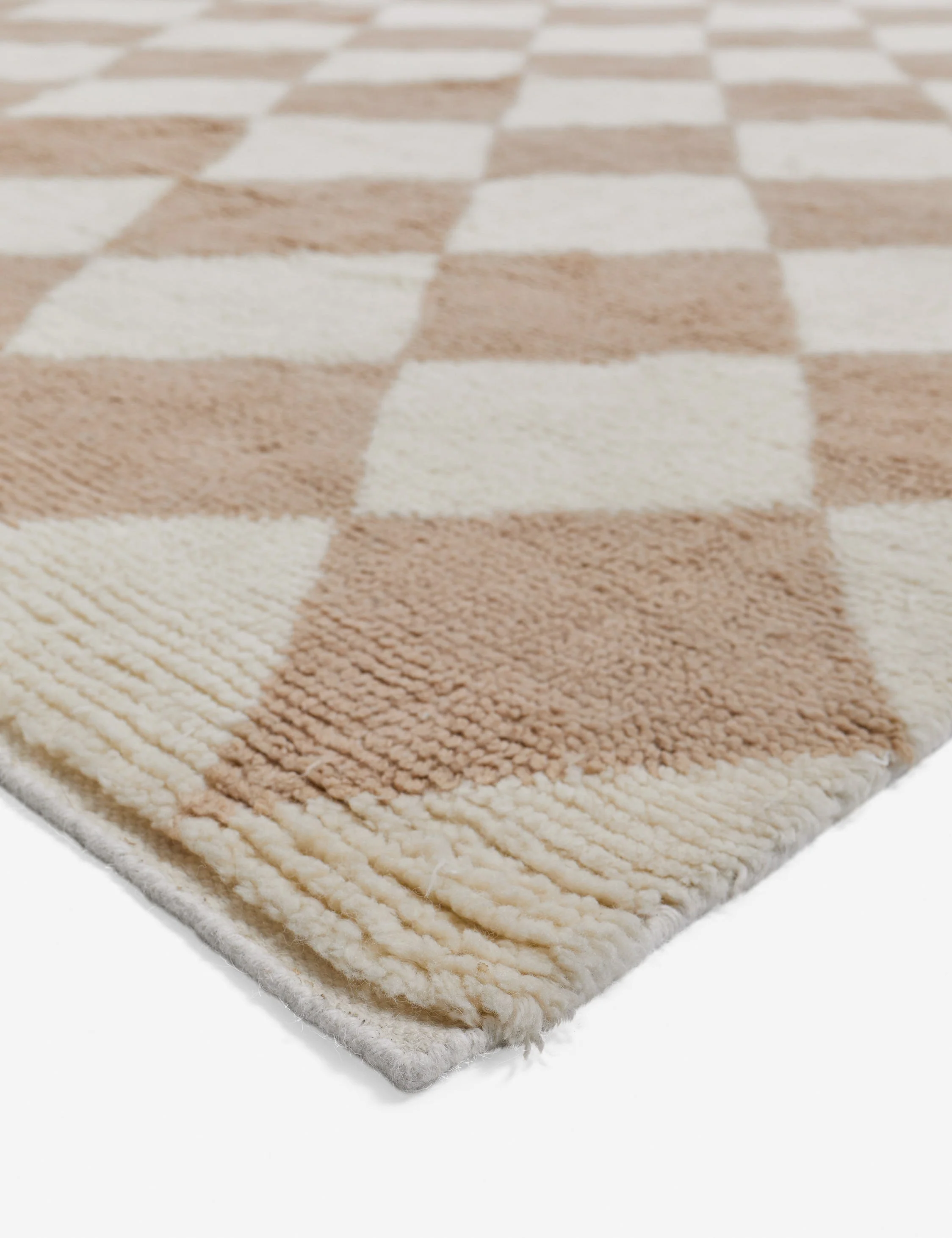 Cariad Hand-Knotted Wool Moroccan Shag Rug Swatch 18" x 18"