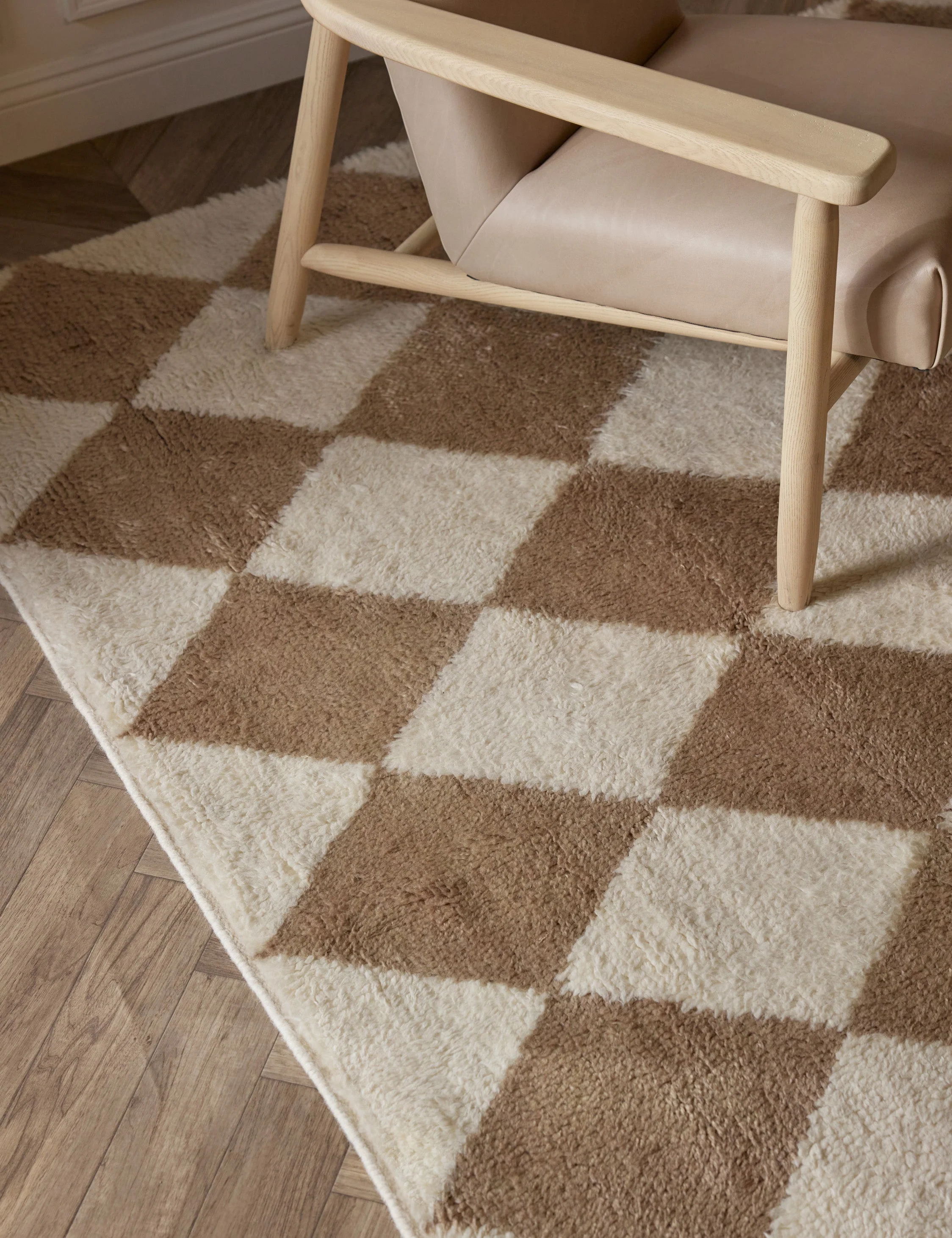 Cariad Hand-Knotted Wool Moroccan Shag Rug Swatch 18" x 18" - Image 6
