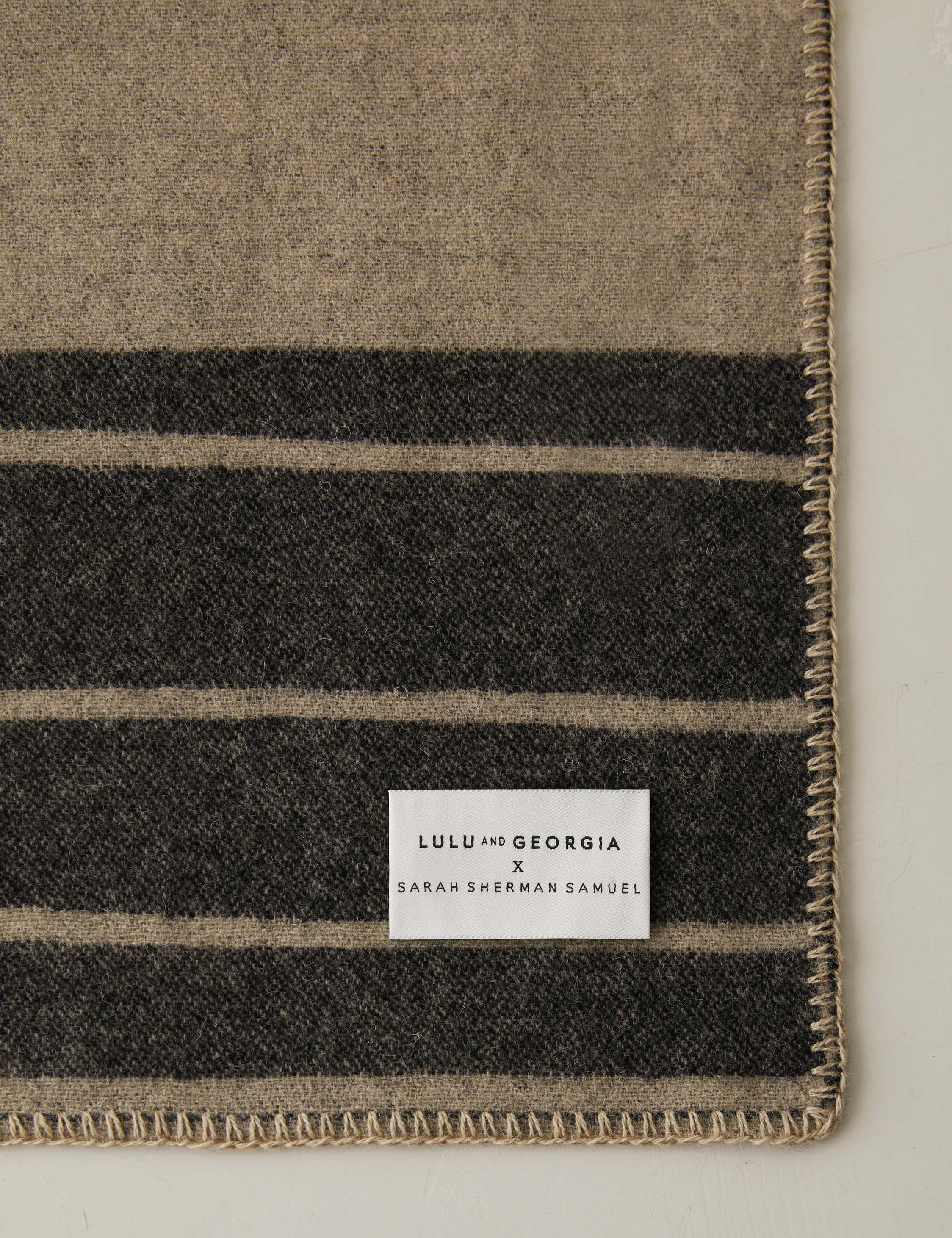 Checkered Reversible Wool Throw by Sarah Sherman Samuel - Image 7