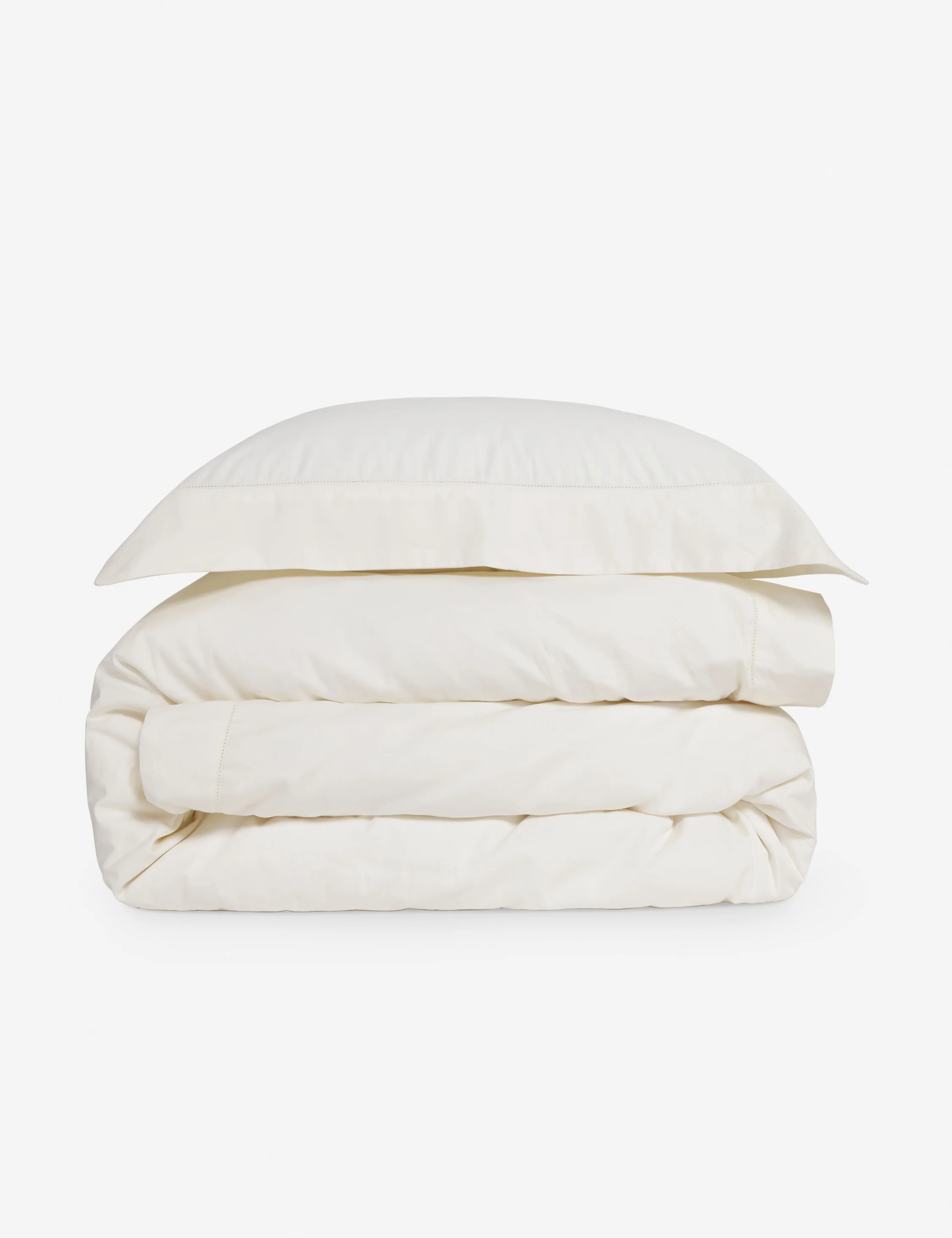 Classico Hemstitch Cotton Sateen Duvet Set by Pom Pom at Home - Image 4