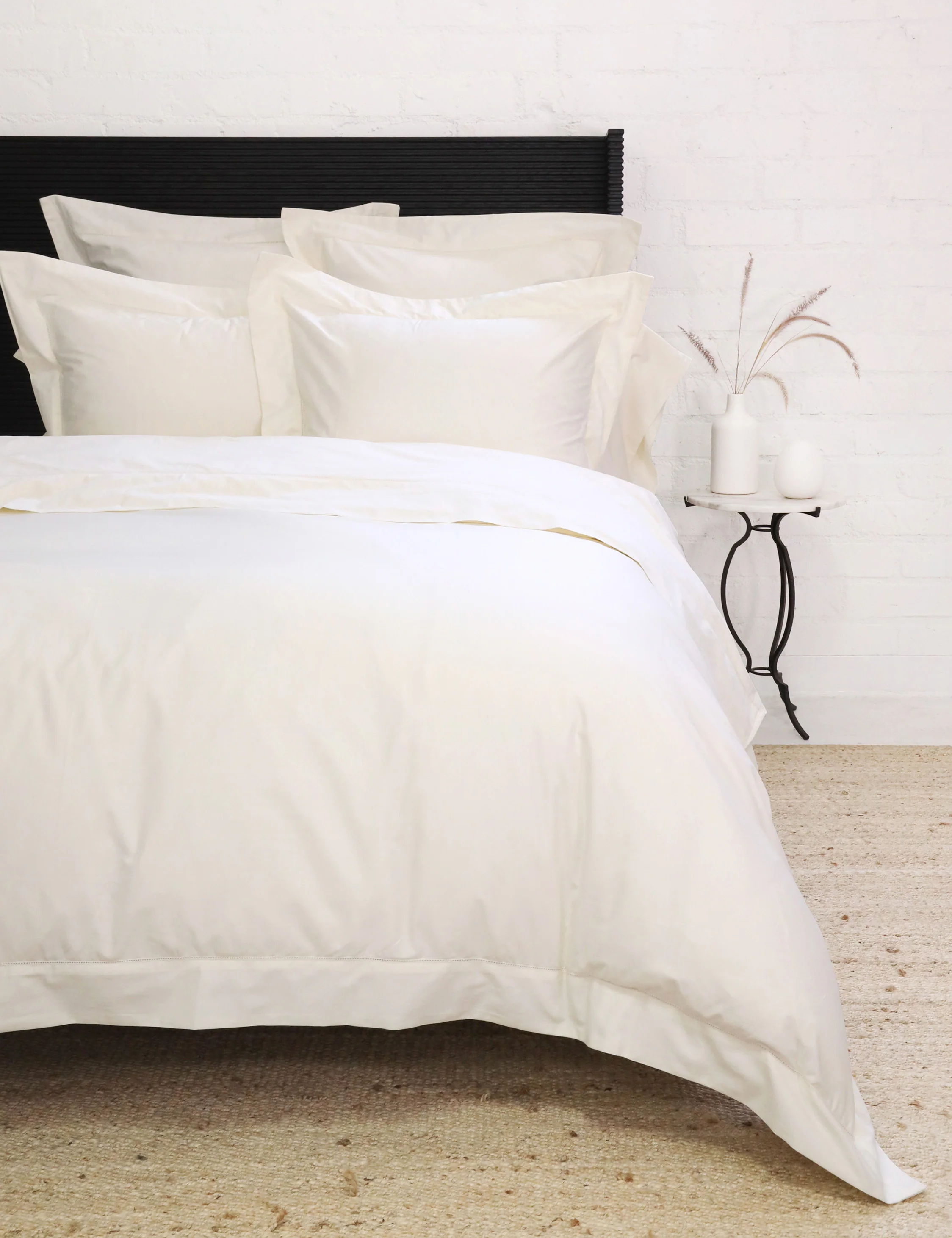 Classico Hemstitch Cotton Sateen Sham by Pom Pom at Home - Image 4