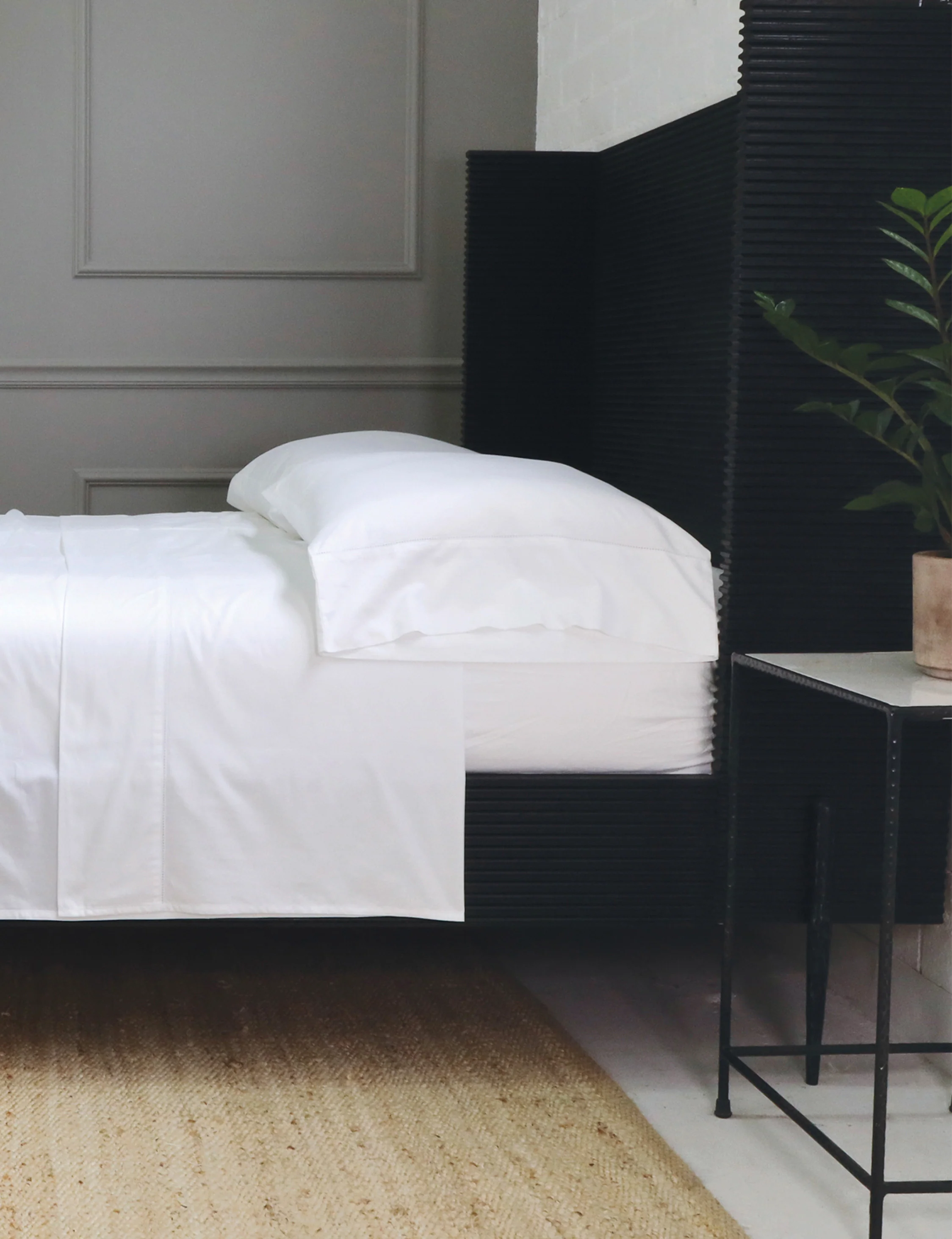 Classico Hemstitch Cotton Sateen Sheet Set by Pom Pom at Home - Image 4
