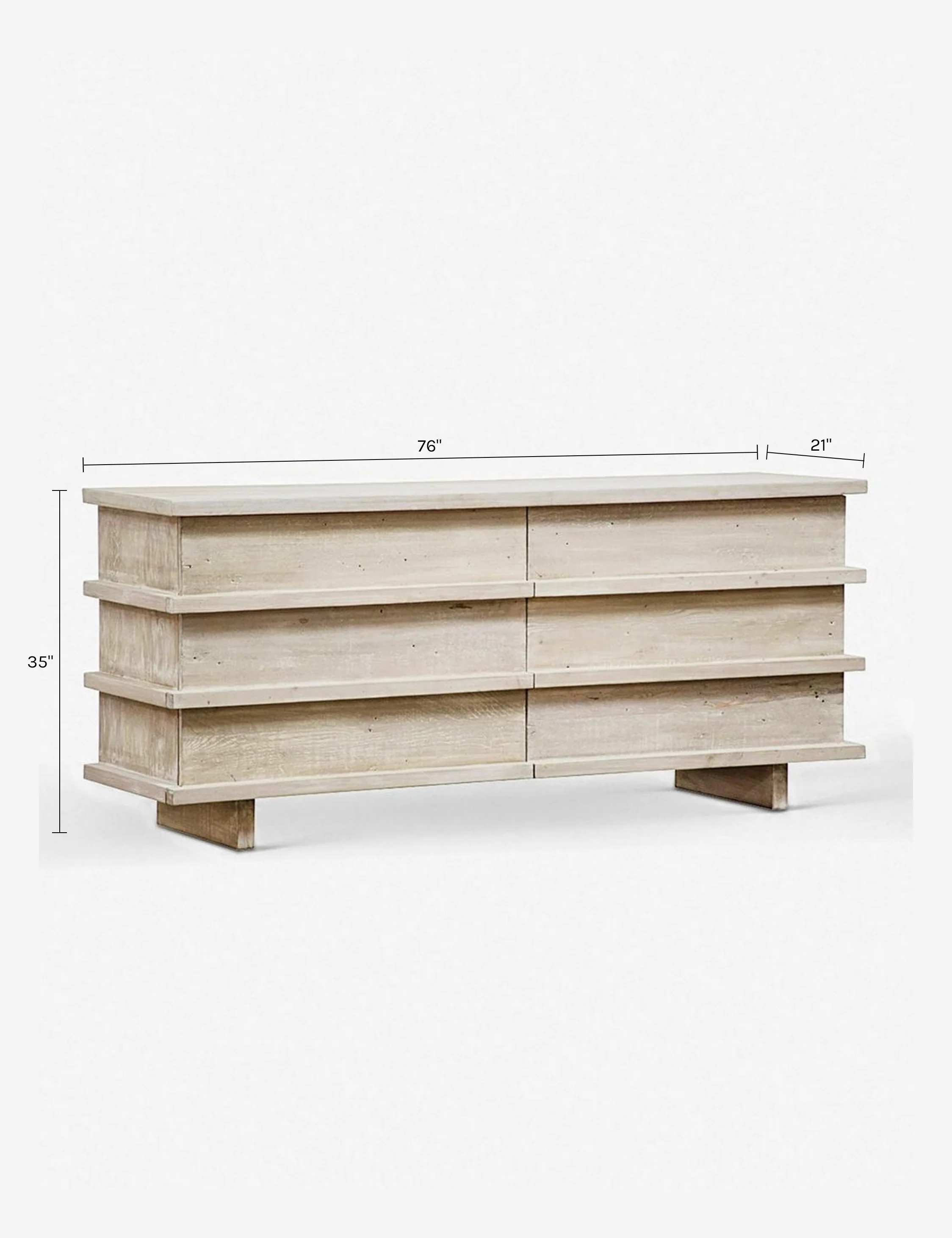 Corliss 6-Drawer Dresser, White Wash - Image 6