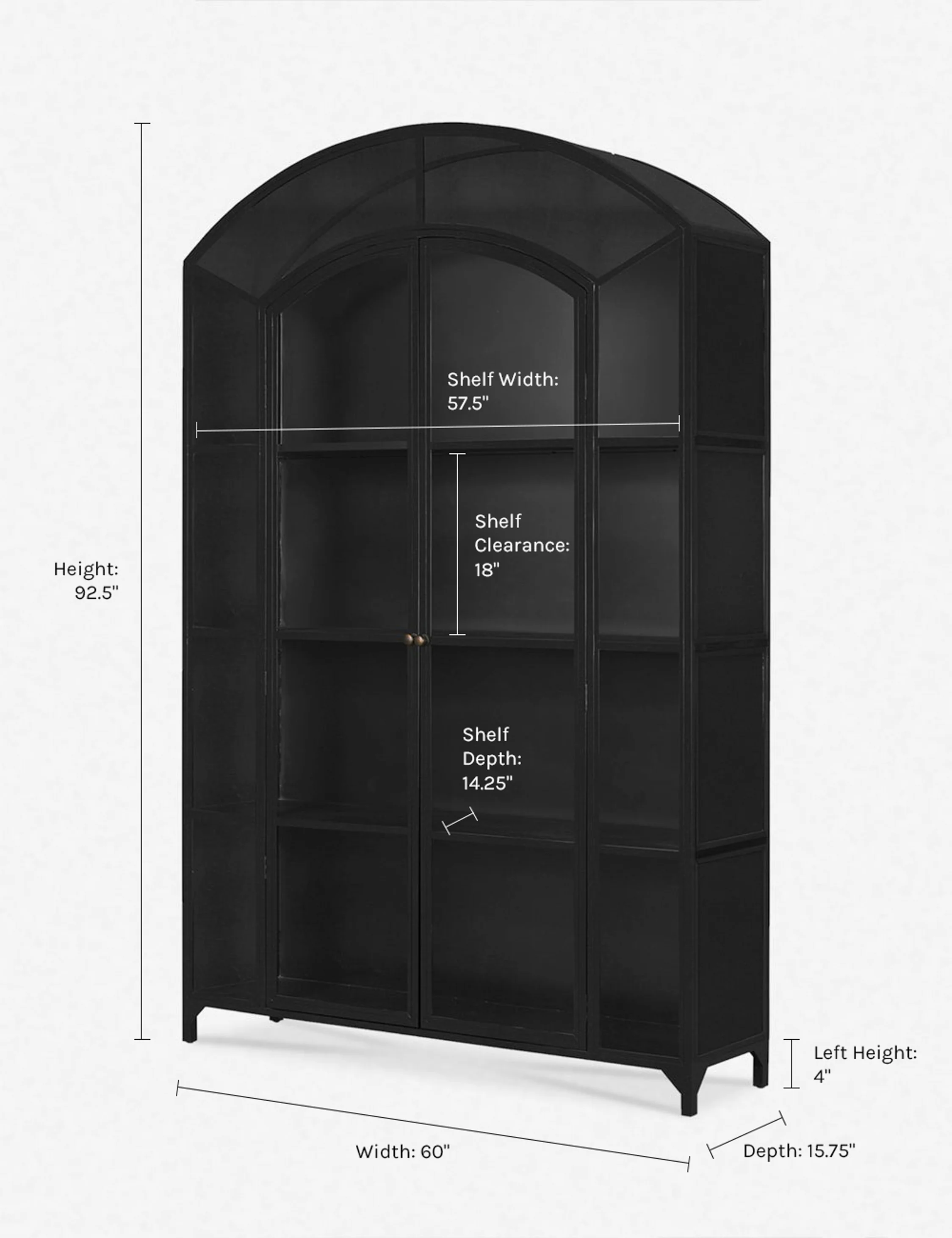 Cressida Wide Curio Cabinet - Image 7