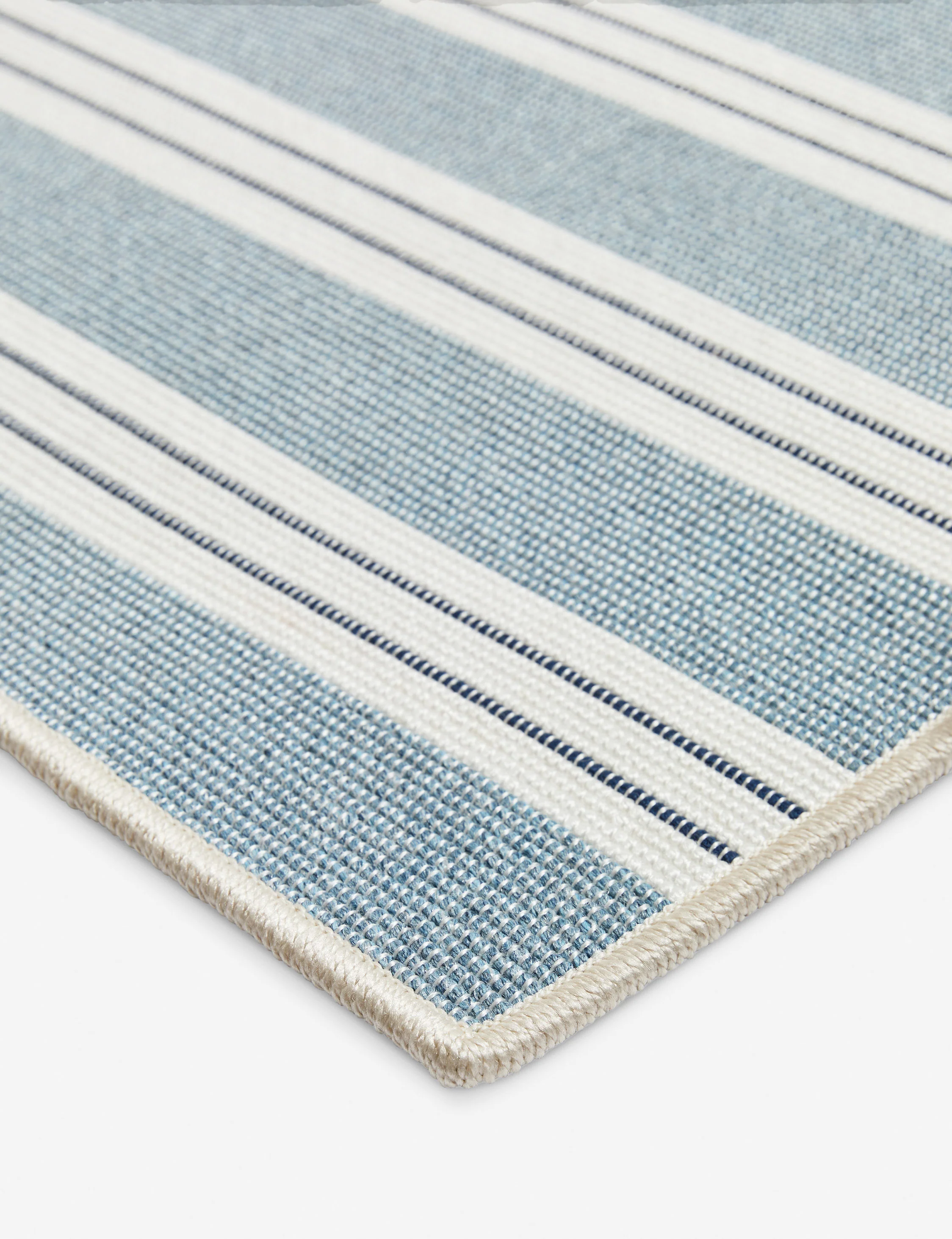 Custom Minetta Hand-Loomed Indoor / Outdoor Rug, Lapis - Image 2