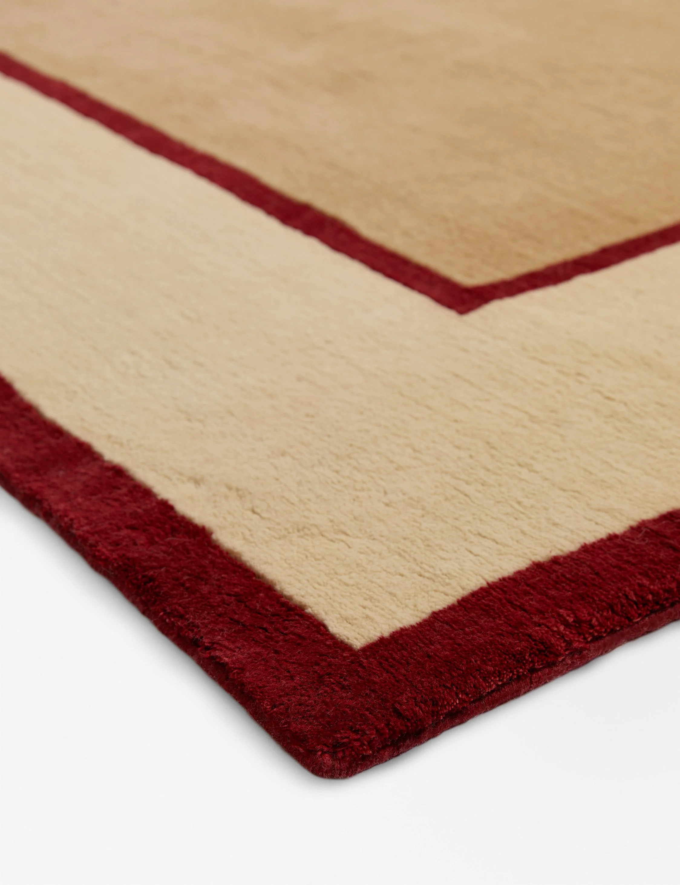 Deller Hand-Loomed Wool Rug Swatch by Jake Arnold, Garnet