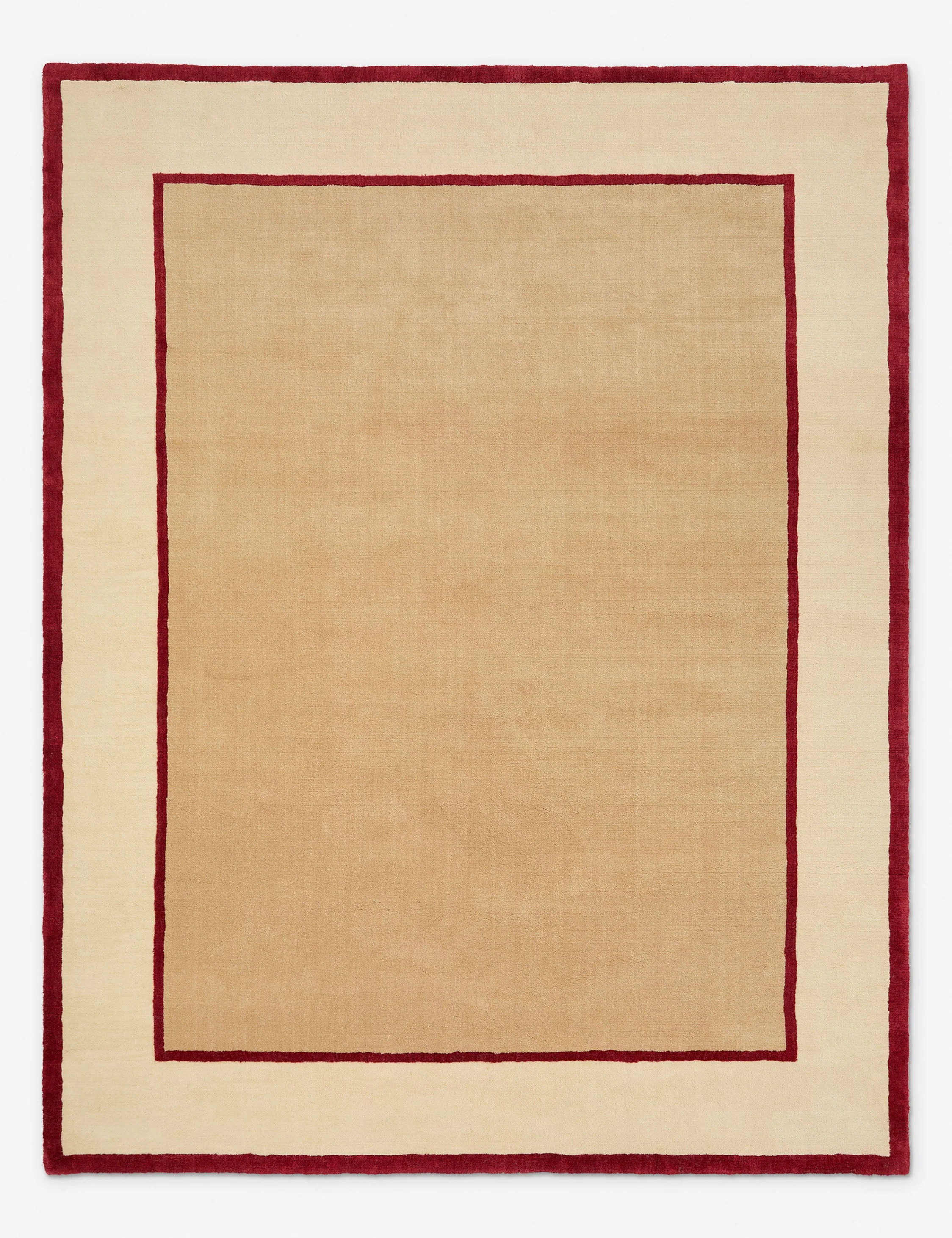 Deller Hand-Loomed Wool Rug Swatch by Jake Arnold, Garnet - Image 4