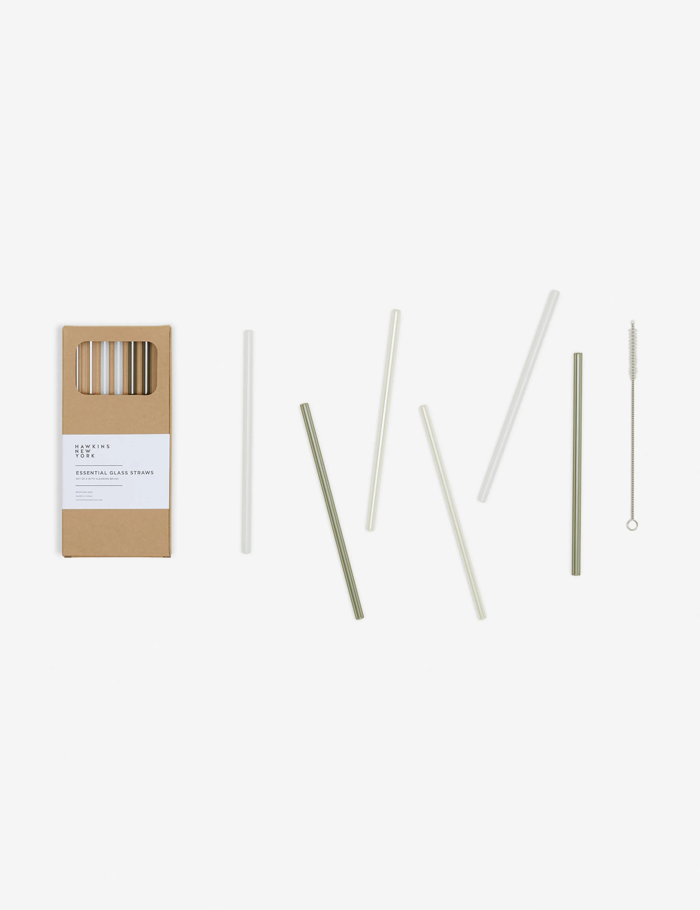 Essential Glass Straws (Set of 6) by Hawkins New York - Image 3