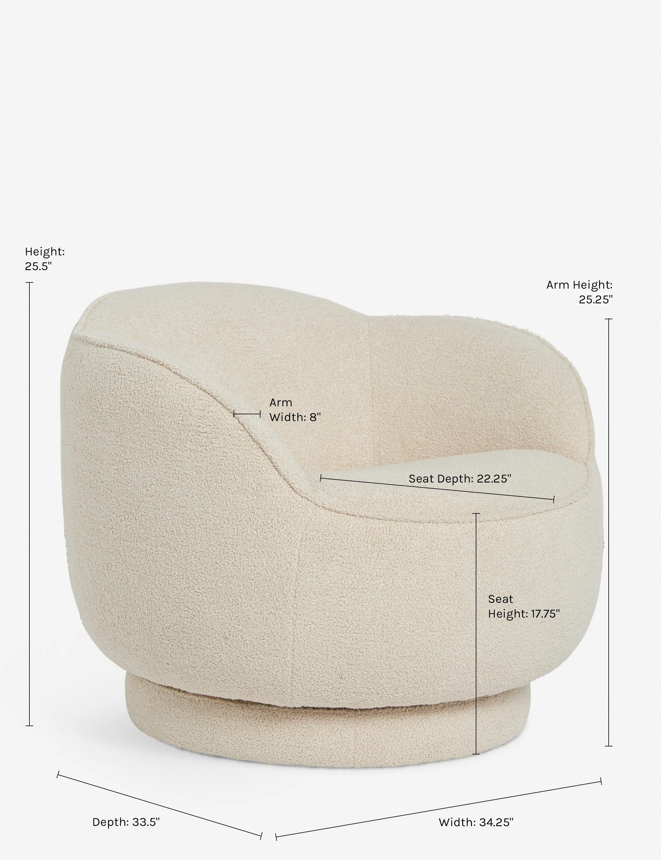Fern Swivel Chair by Sarah Sherman Samuel - Image 21