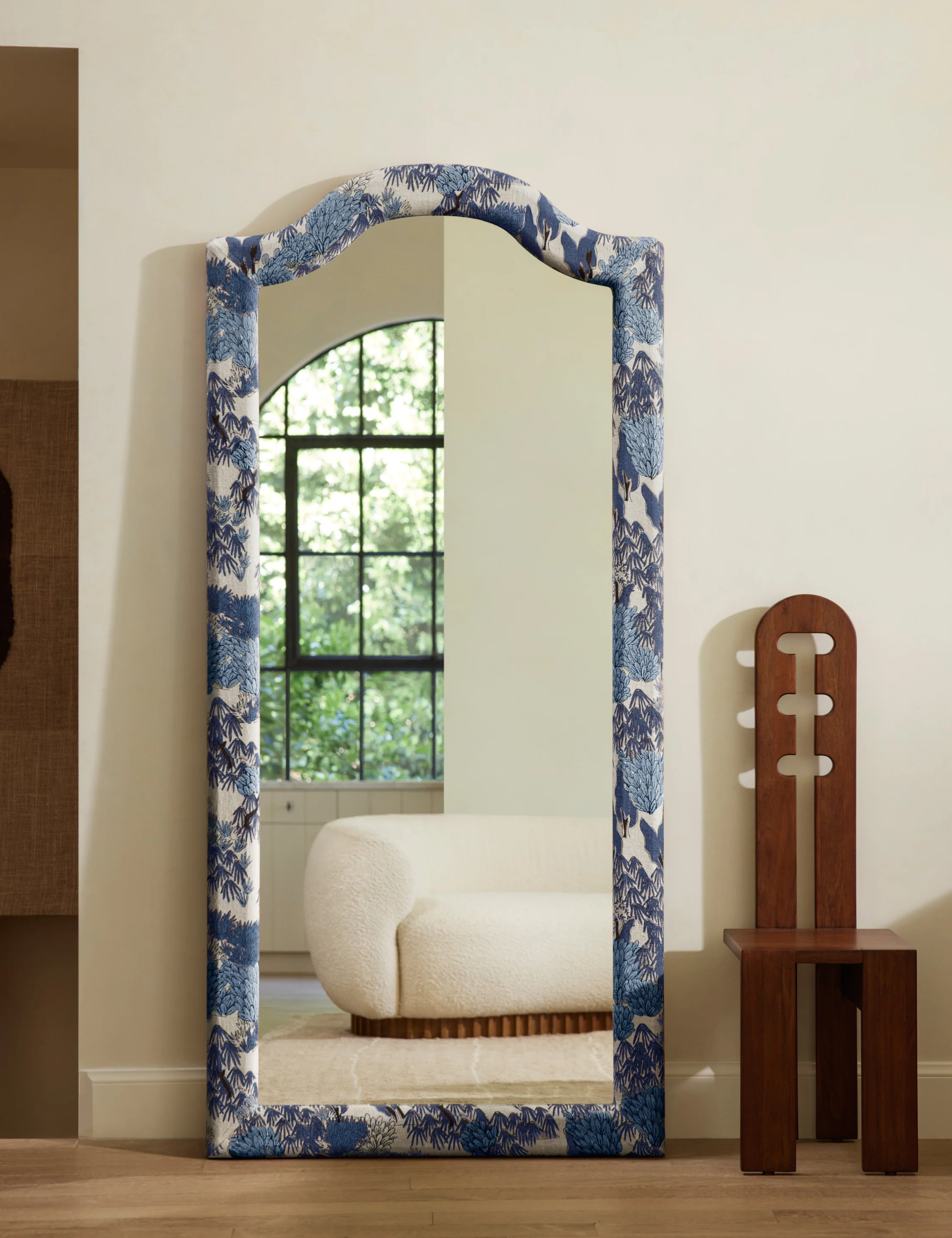 Garden Walk Upholstered Full Length Mirror by Sarah Sherman Samuel
