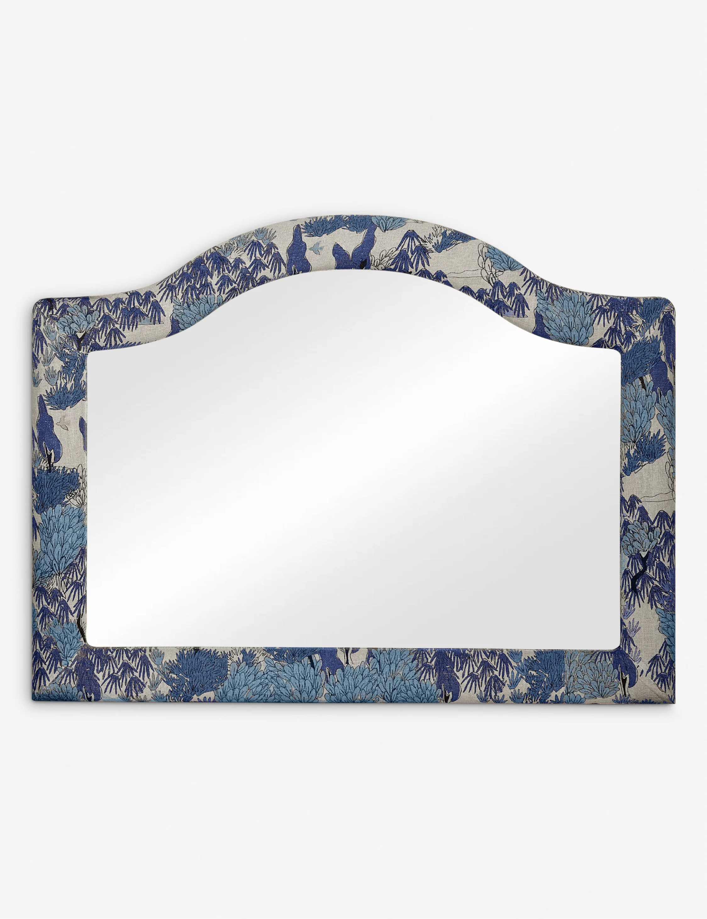 Garden Walk Upholstered Mantel Mirror by Sarah Sherman Samuel - Image 2