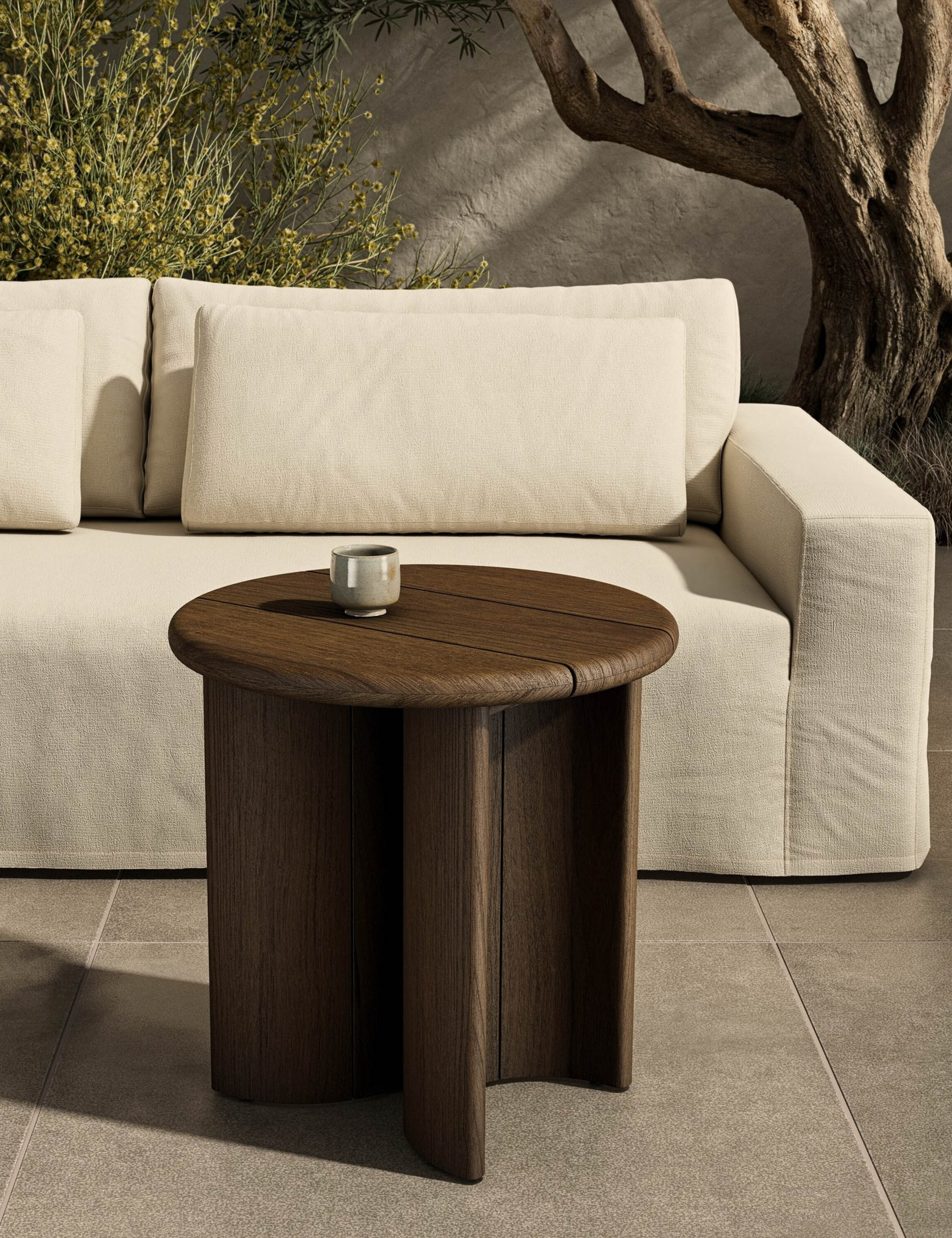 Gilda Outdoor Round Side Table - Image 2