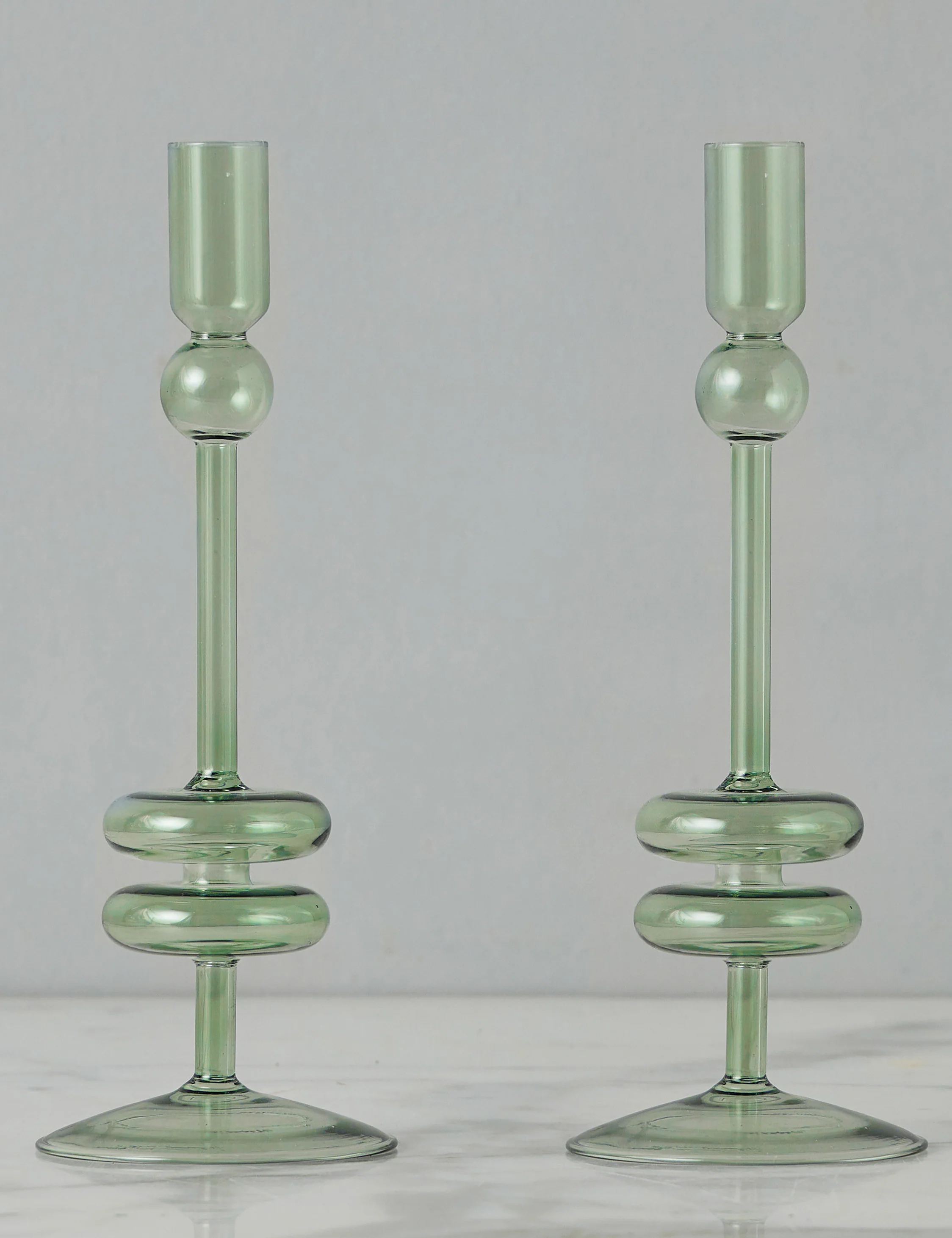 Glass Candlestick Pair (Set of 2) by etúHOME - Image 13