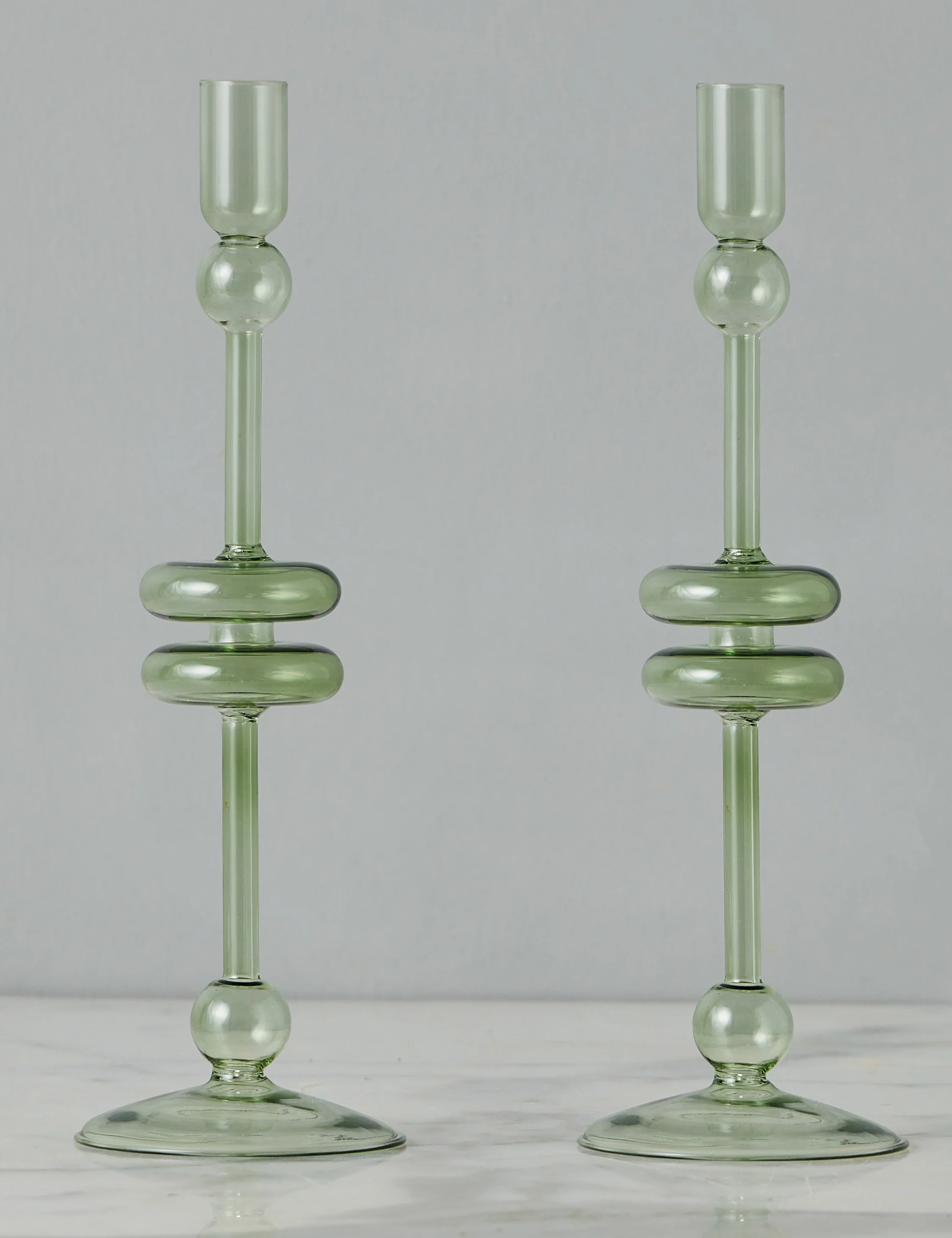 Glass Candlestick Pair (Set of 2) by etúHOME - Image 15