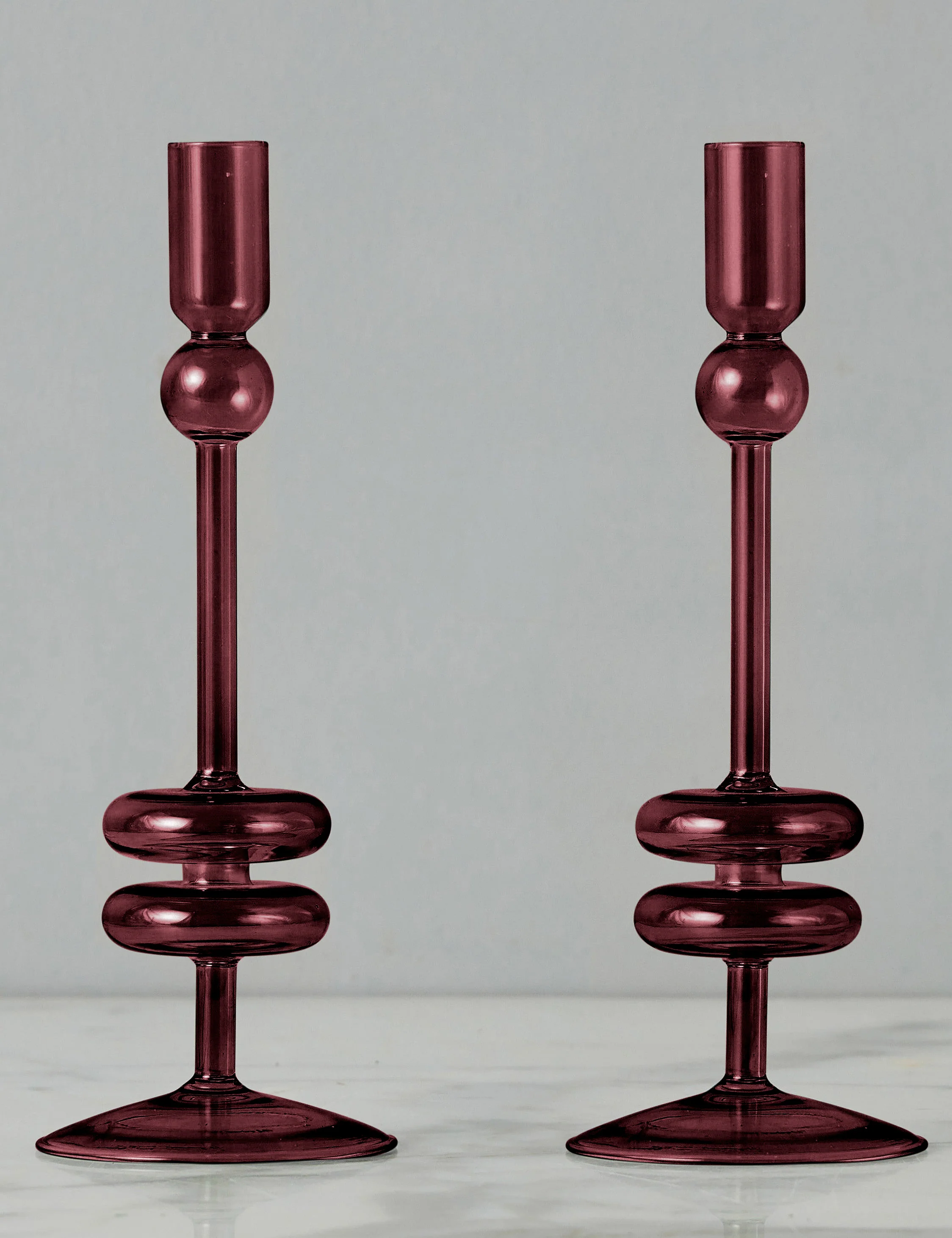 Glass Candlestick Pair (Set of 2) by etúHOME - Image 29