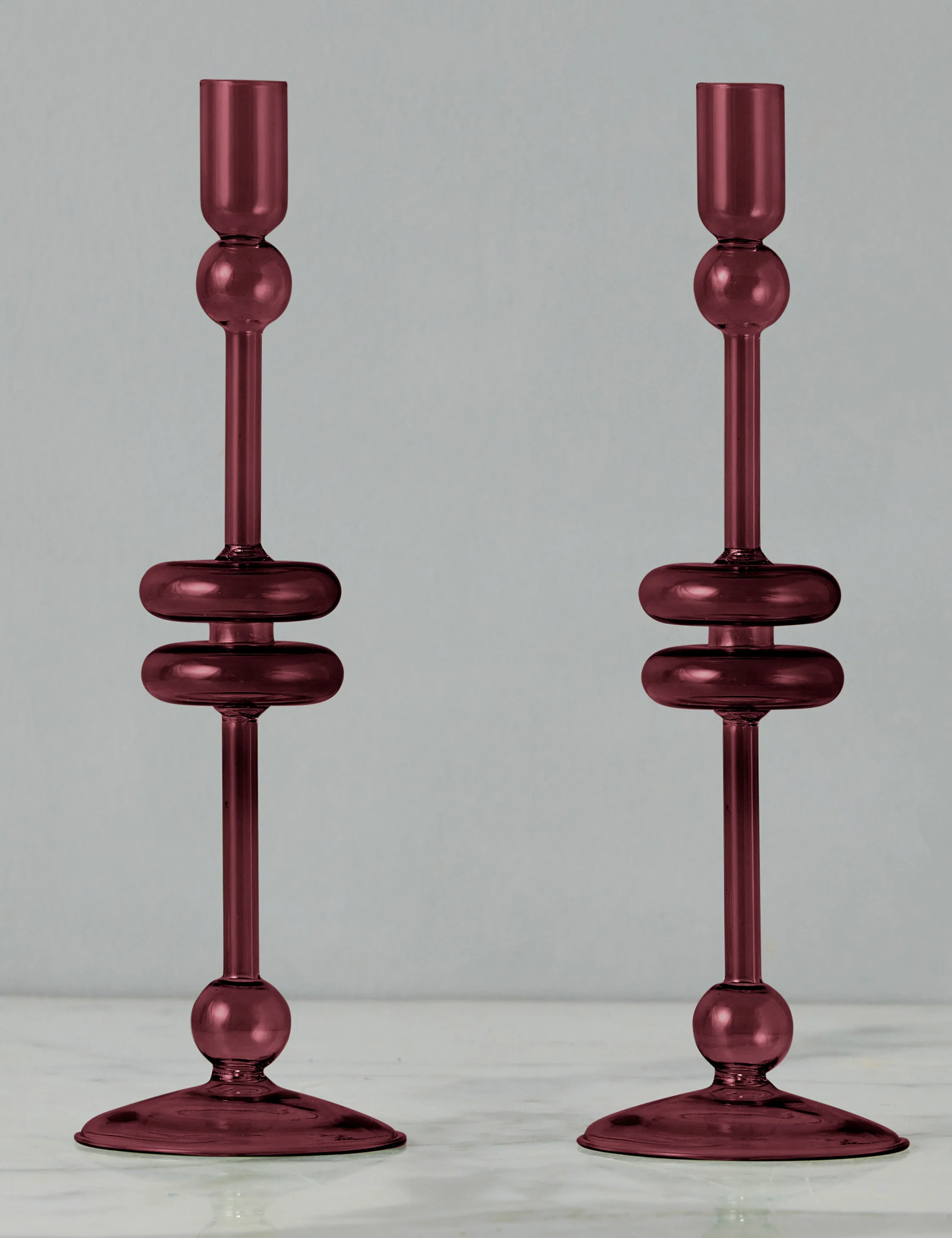 Glass Candlestick Pair (Set of 2) by etúHOME - Image 31