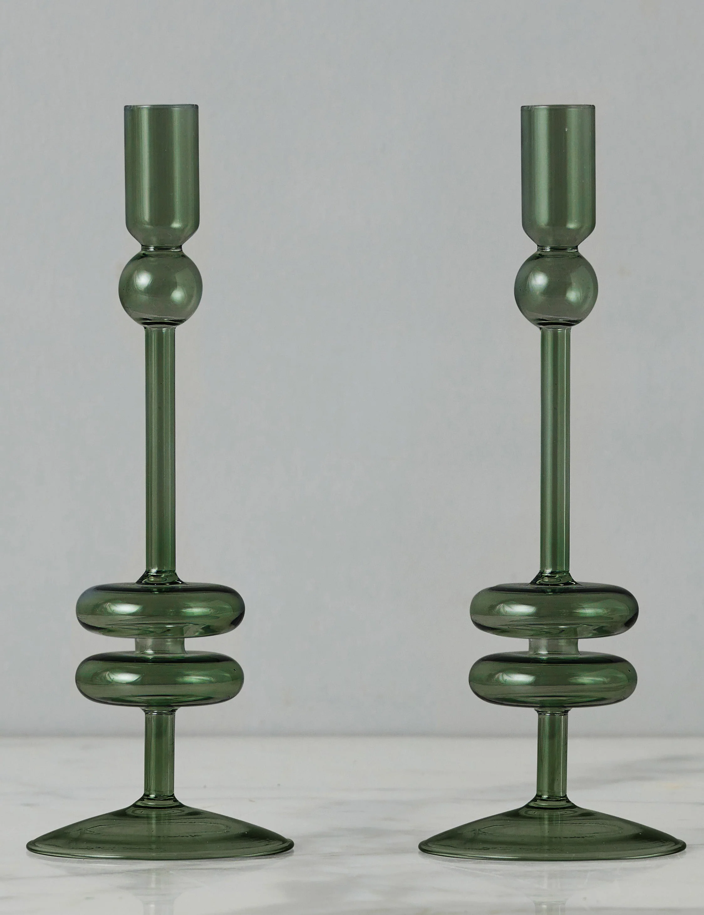 Glass Candlestick Pair (Set of 2) by etúHOME - Image 35