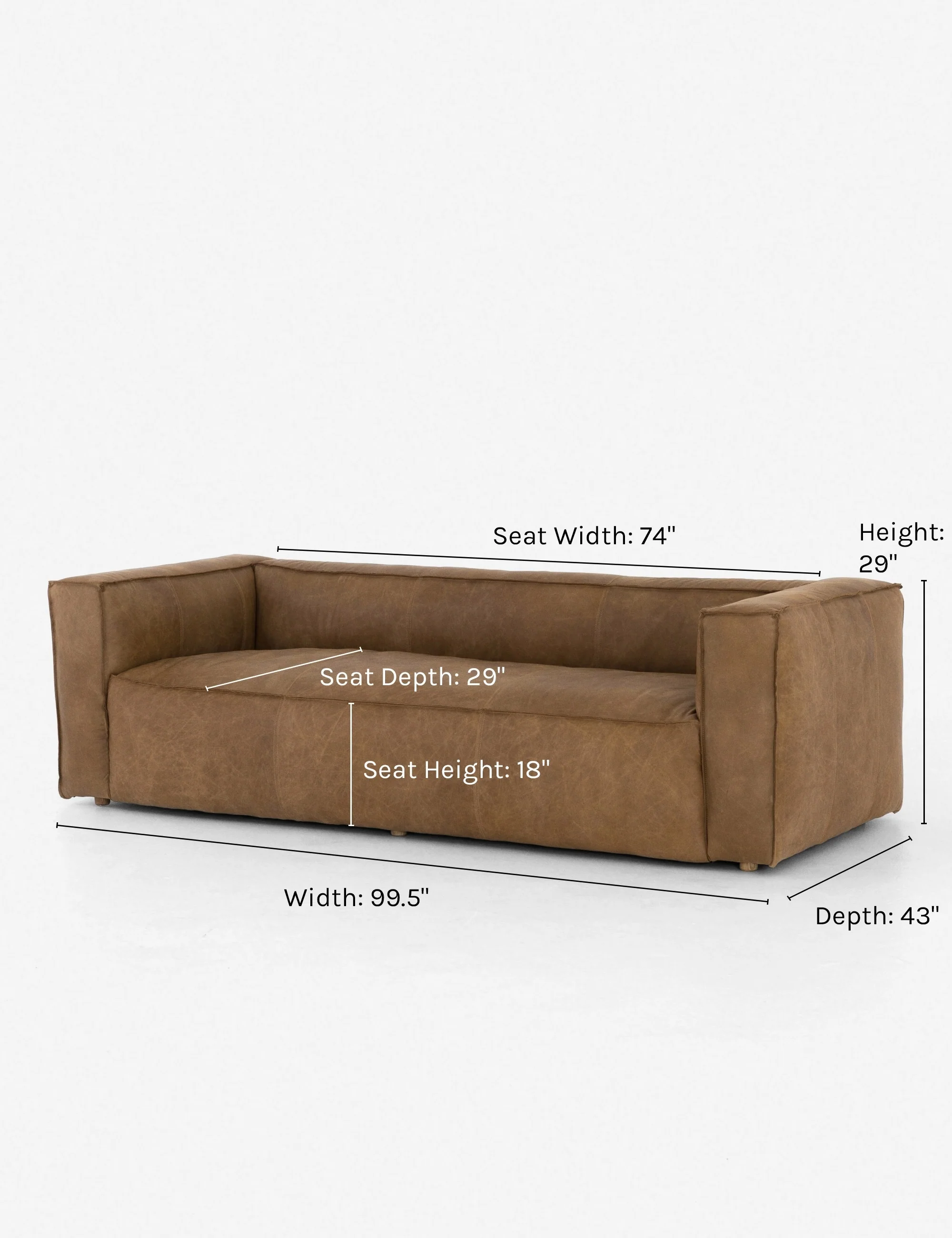 Graham Leather Sofa - Image 10