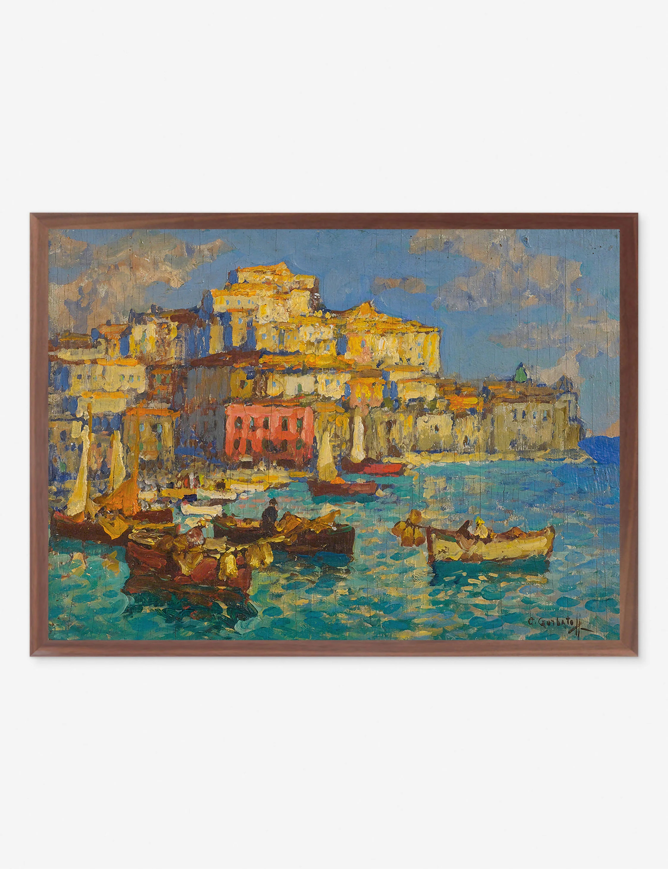 Harbor in Naples Print by Konstantin Gorbatov - Image 3