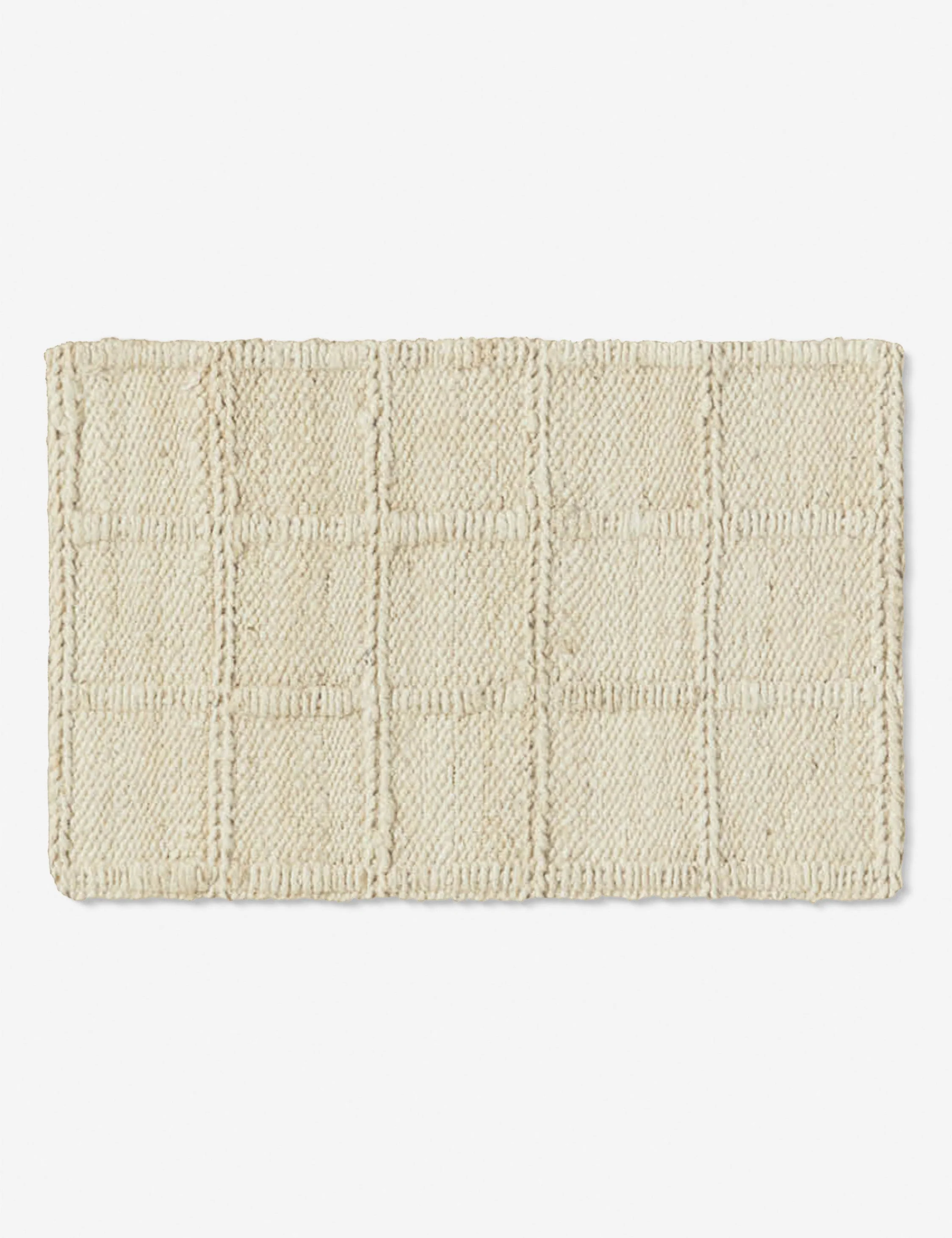 Harper Jute Rug Swatch  by Jake Arnold, Ivory - Image 8