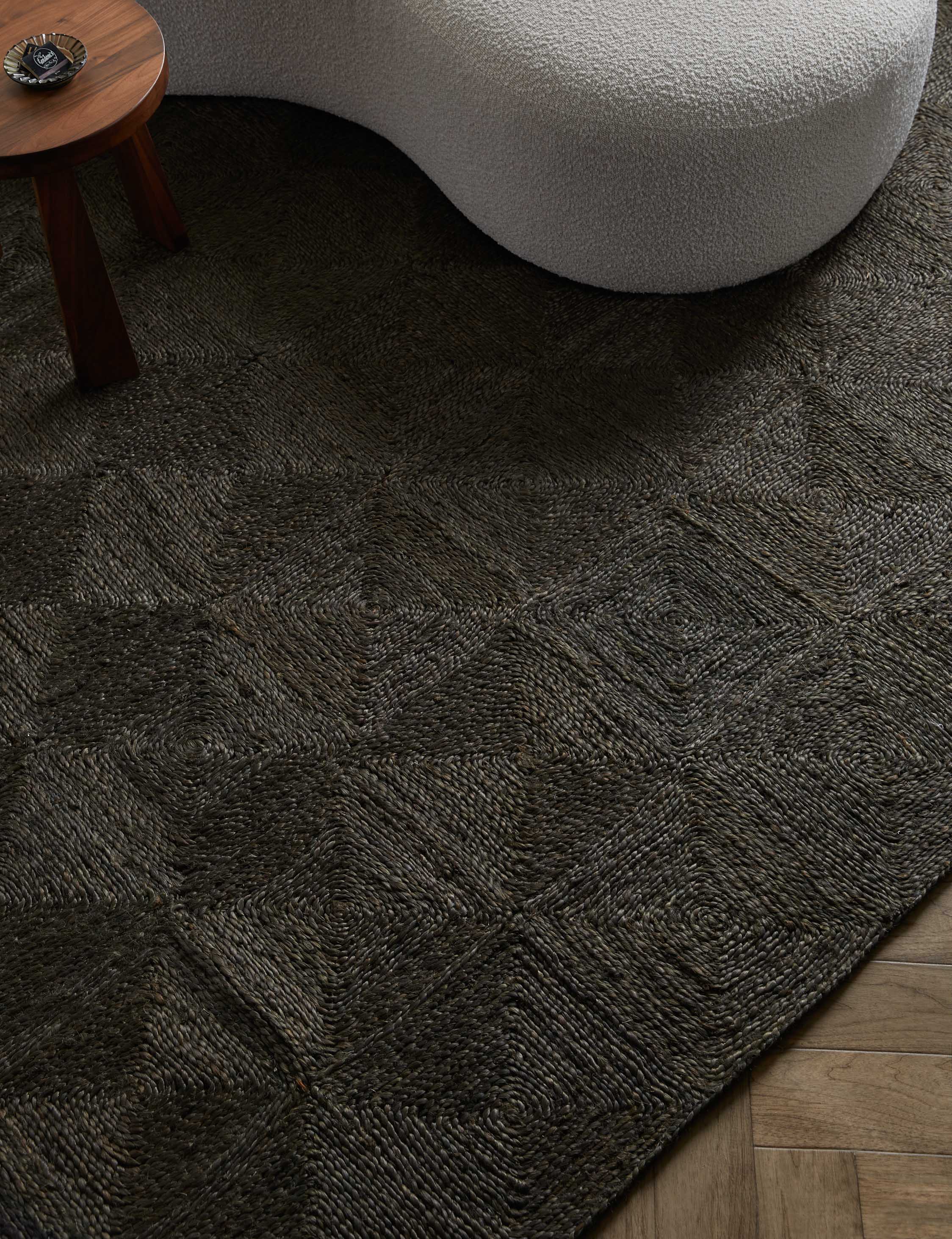 Havenhurst Handmade Jute Rug Swatch by Jake Arnold, Washed Black - Image 4