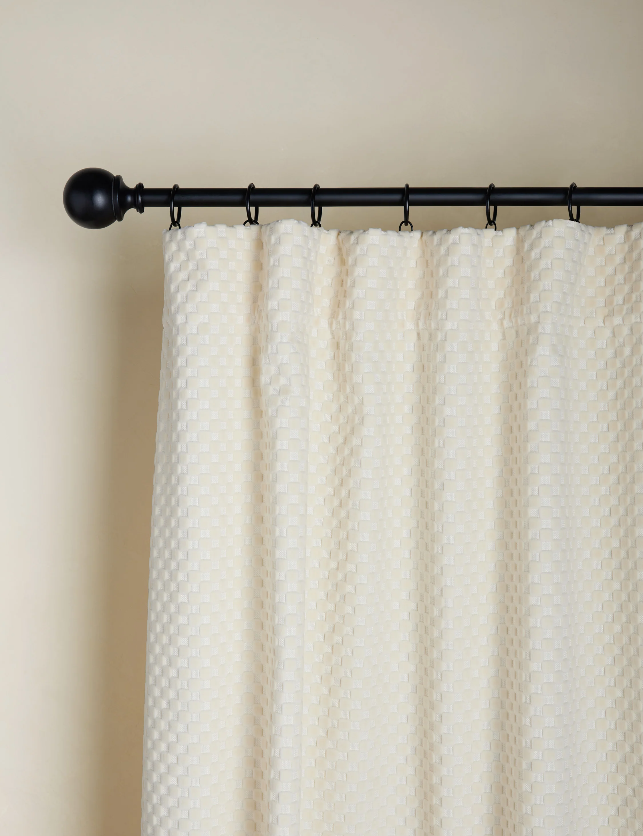 Hi-Lo Checker Velvet Curtain Panel By Sarah  Sherman Samuel - Image 5