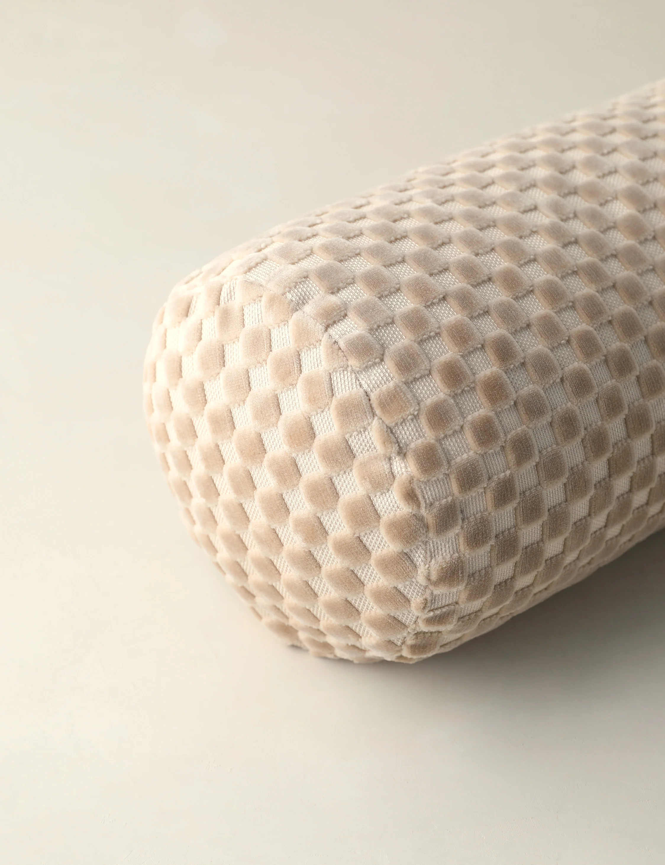 Hi-Lo Checker Velvet Long Bolster Pillow by Sarah Sherman Samuel - Image 4