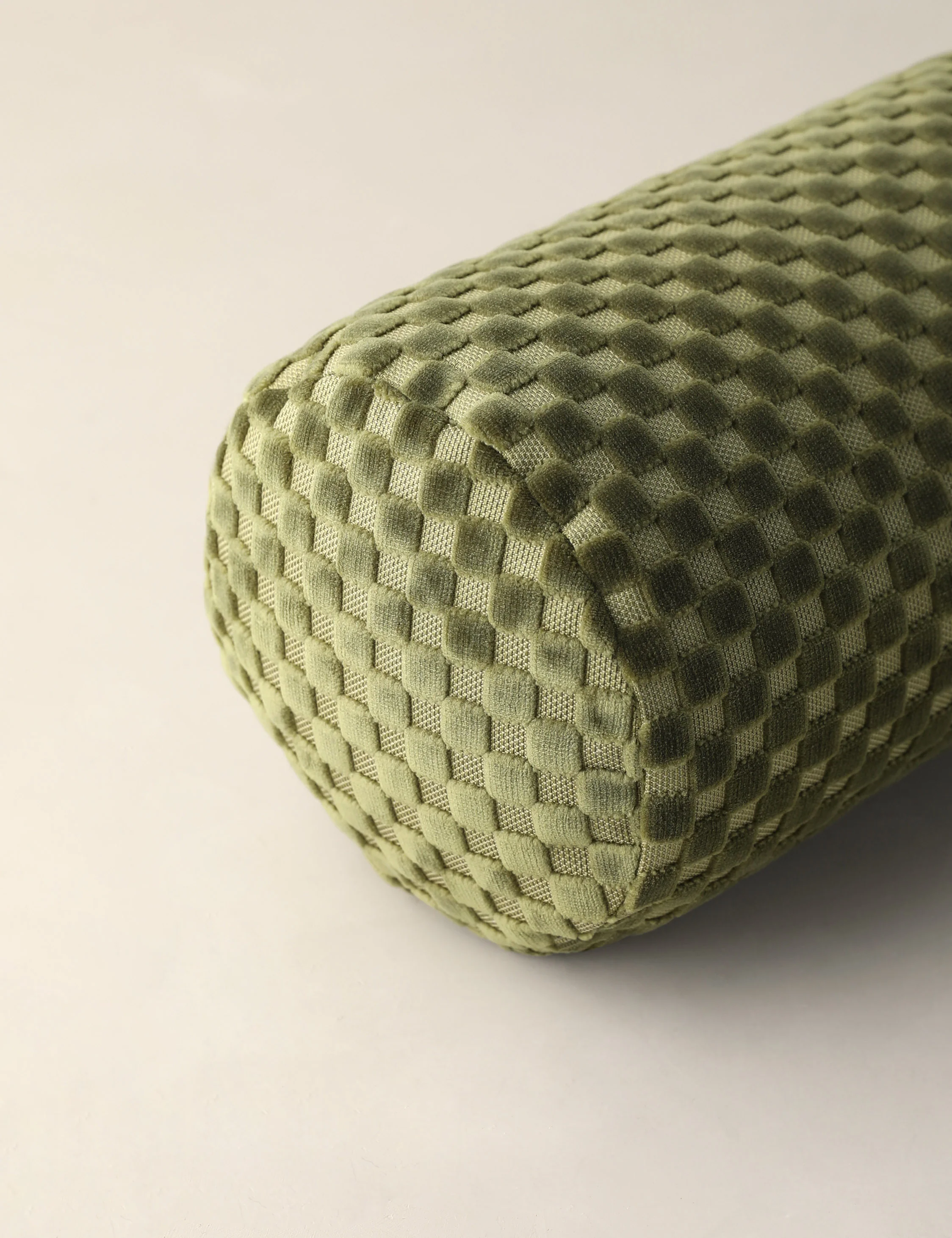 Hi-Lo Checker Velvet Long Bolster Pillow by Sarah Sherman Samuel - Image 6