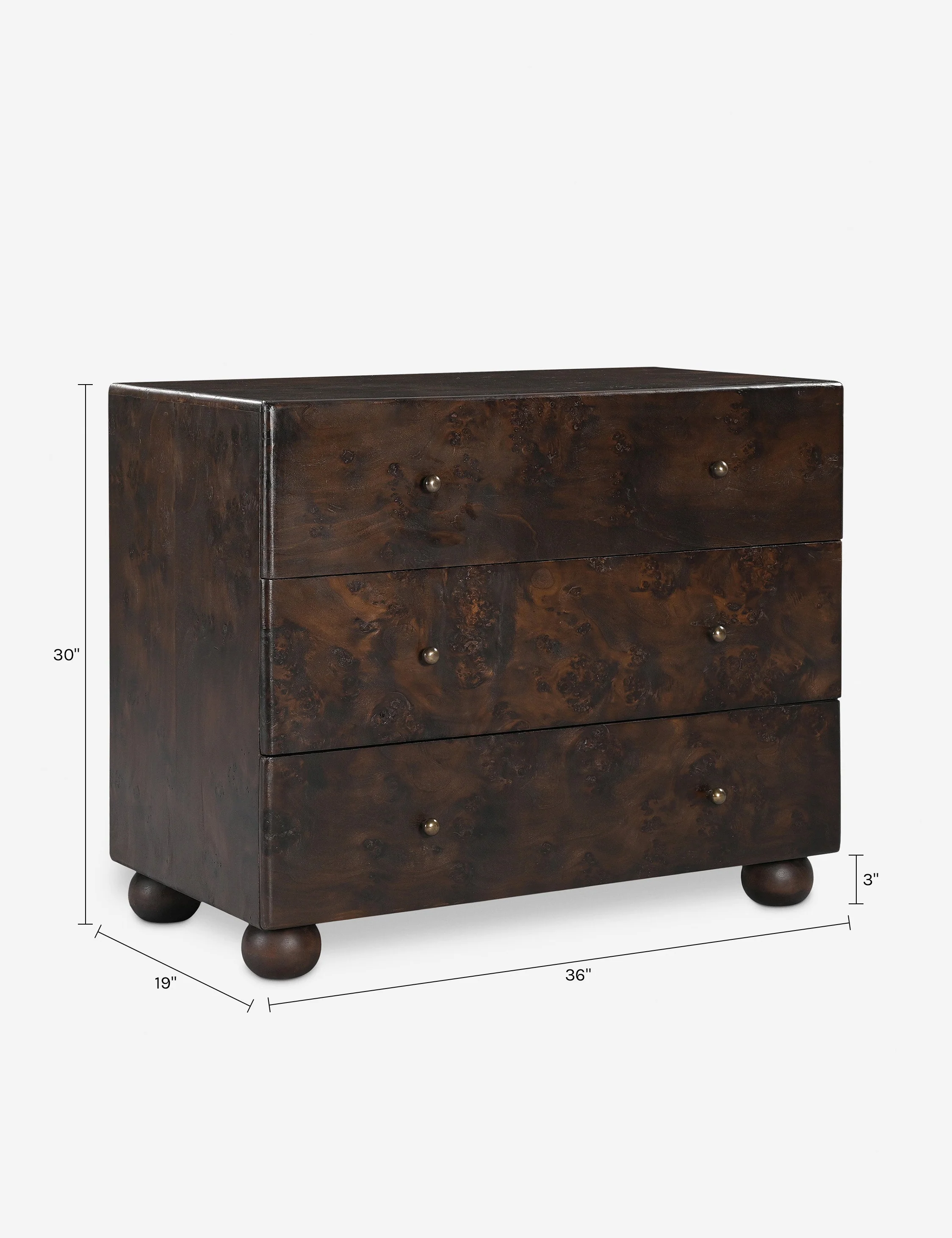 Hobbes 3-Drawer Nightstand - Image 8