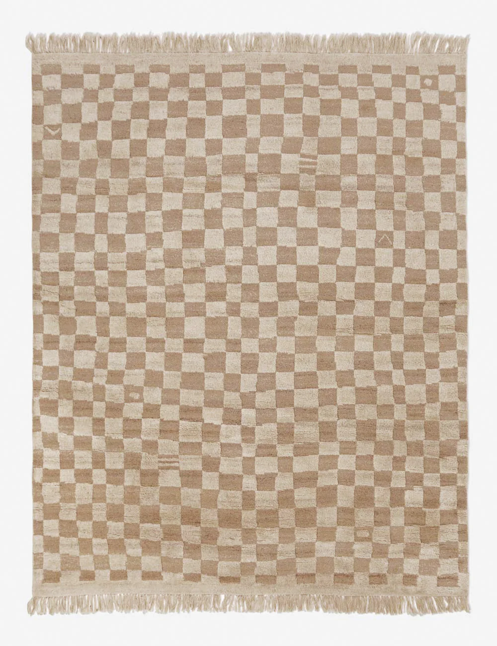 Irregular Checkerboard Hand-Knotted Wool Rug by Sarah Sherman Samuel - Image 3