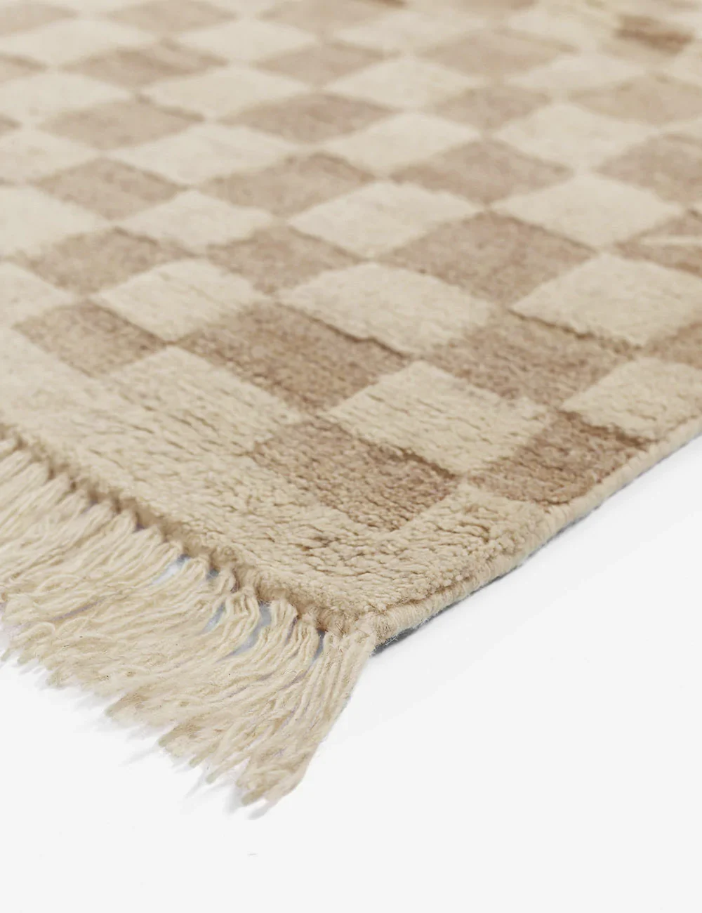 Irregular Checkerboard Hand-Knotted Wool Rug by Sarah Sherman Samuel - Image 8