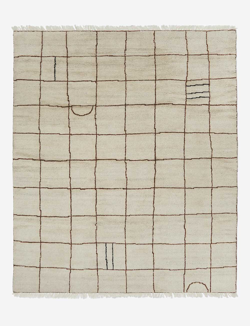 Irregular Grid Hand-Knotted Wool Rug by Sarah Sherman Samuel - Image 2