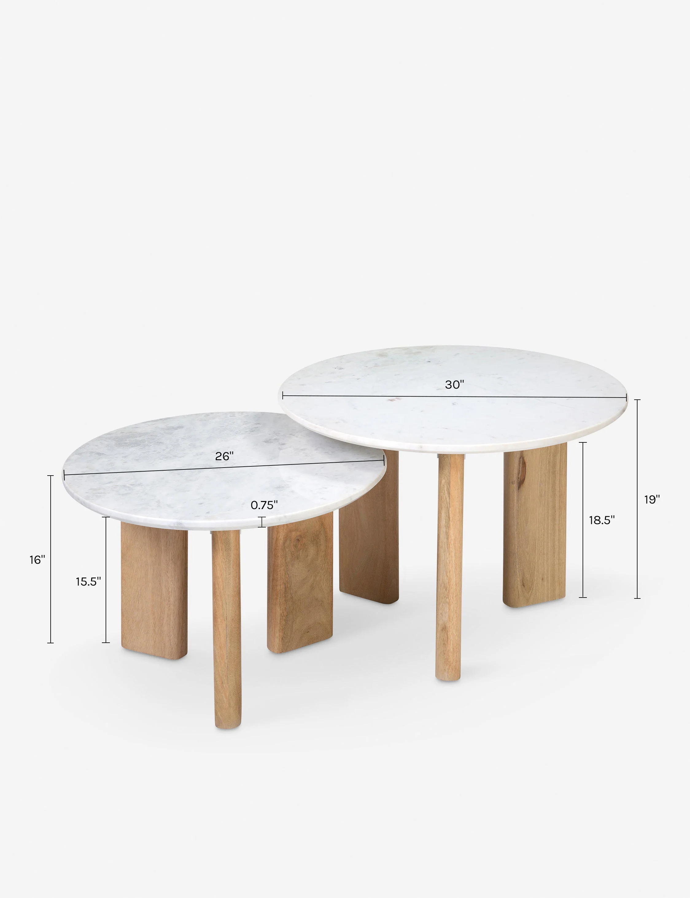Josette Round Nesting Coffee Table (Set of 2) - Image 4