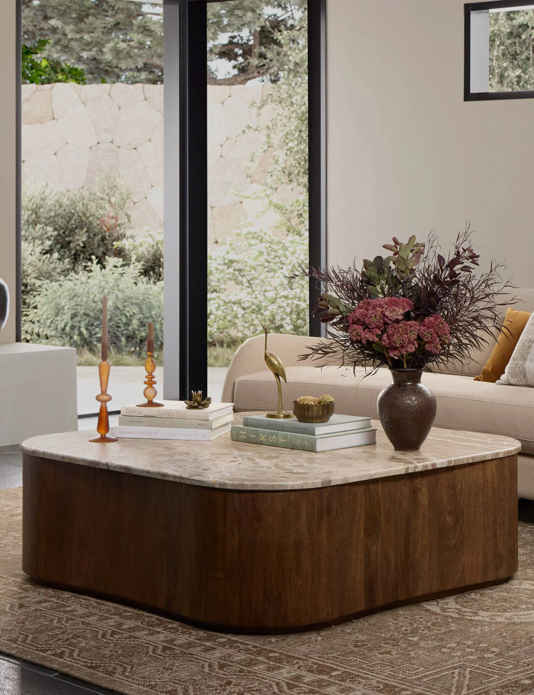 Kamina Round Coffee Table by Amber Lewis x Four Hands