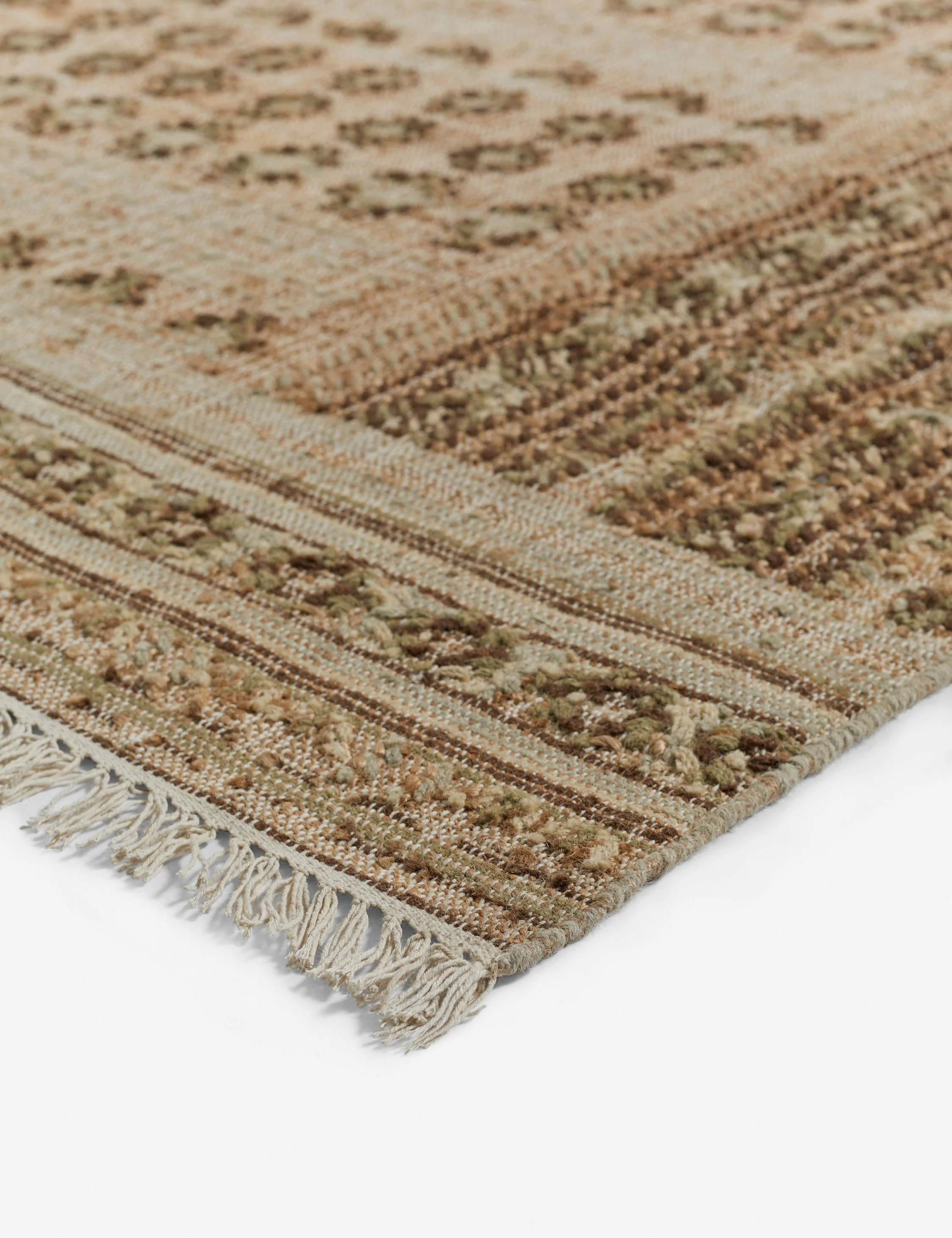 Keziah Flatweave Jute-Blend Rug Swatch, Moss