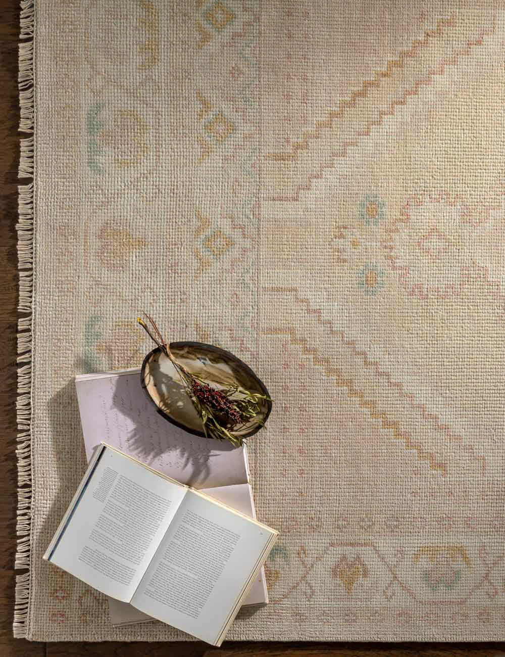 Lotus Hand-Knotted Wool-Blend Rug - Image 2