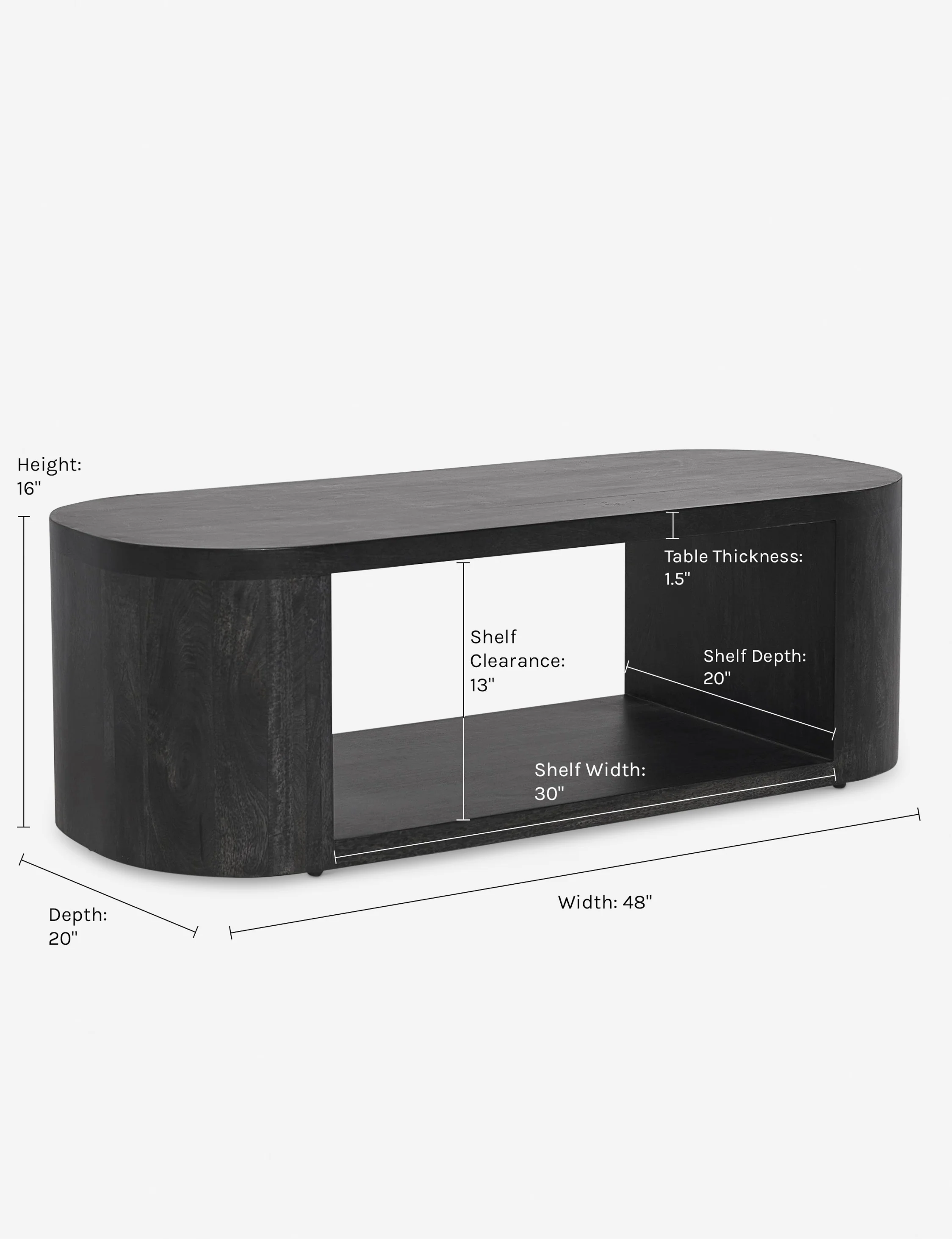 Luna Oval Coffee Table - Image 8