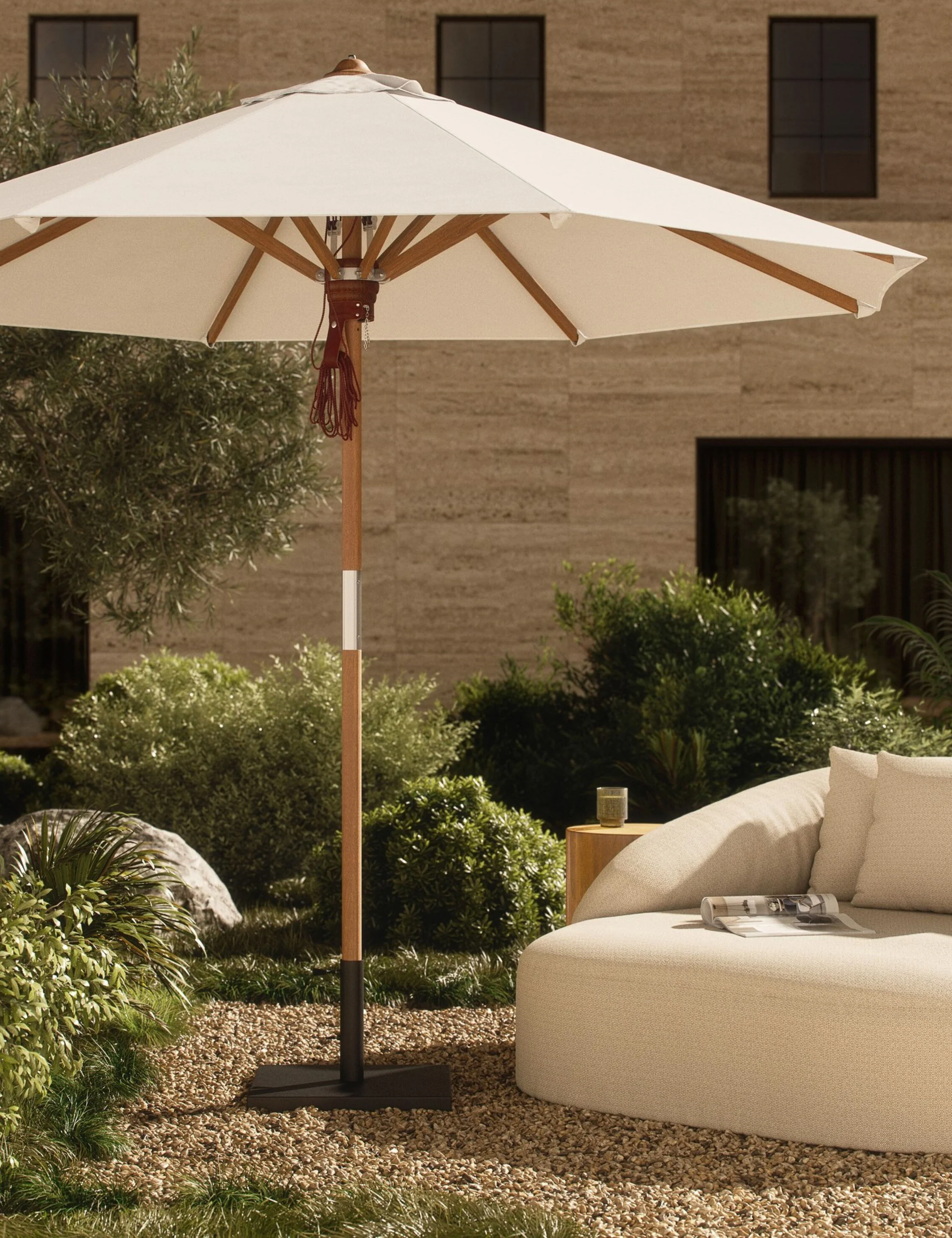 Luzita 9'10" Round Outdoor Umbrella - Image 19