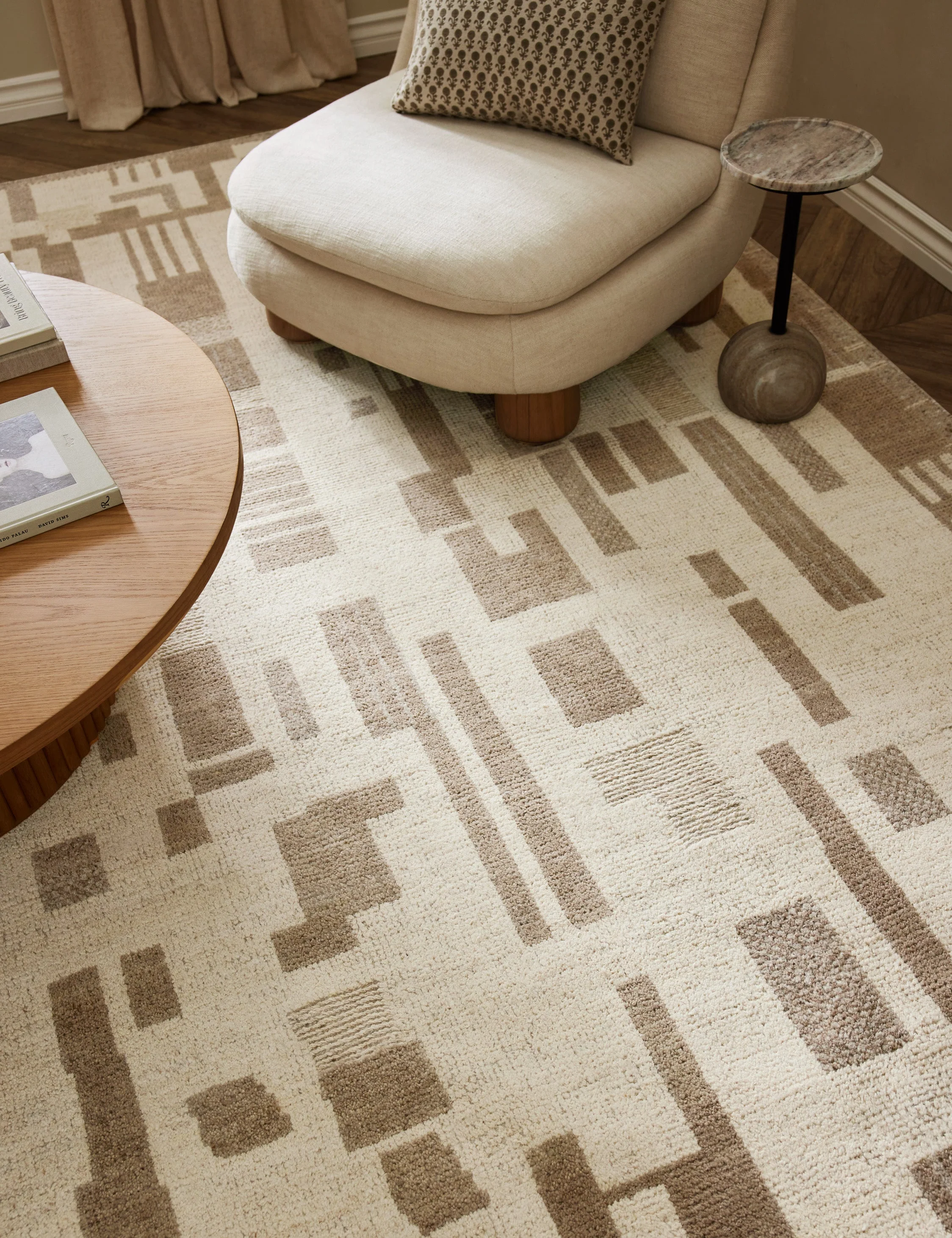 Lyons Moroccan-Style Hand-Knotted Wool Rug Swatch - Image 3