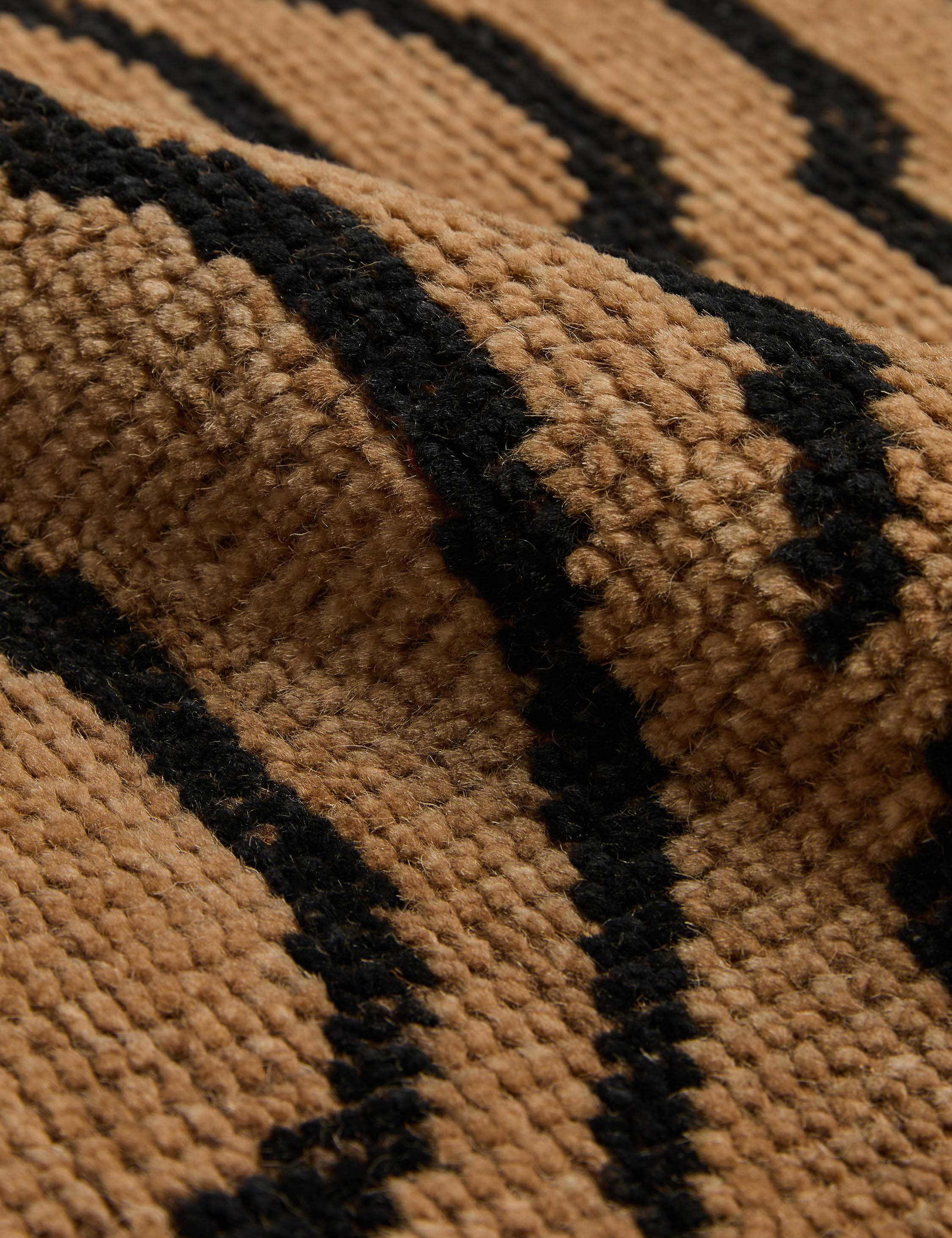 Makeda Hand-Knotted Wool Rug Swatch, Camel and Black - Image 2
