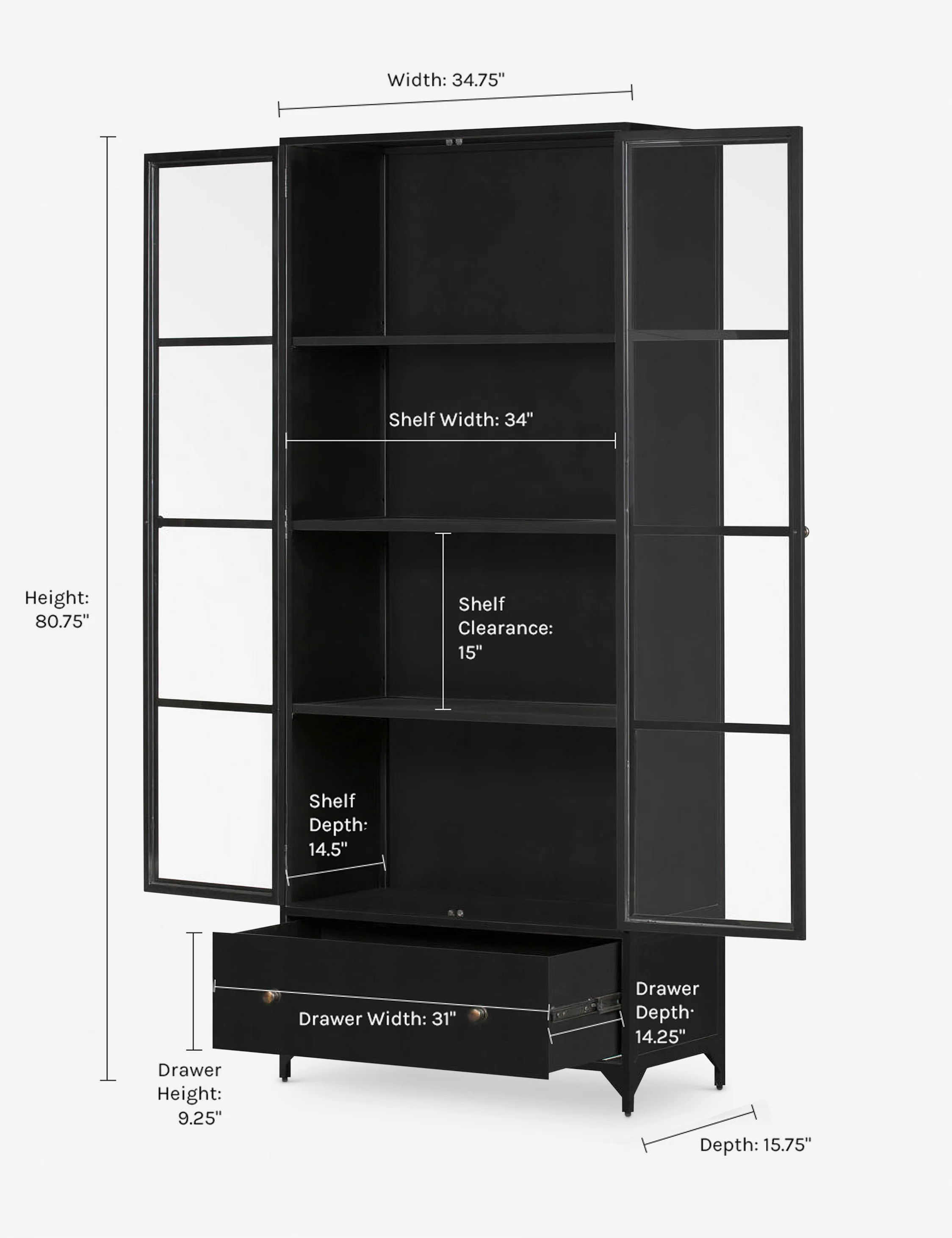Malcom Curio Cabinet - Image 19