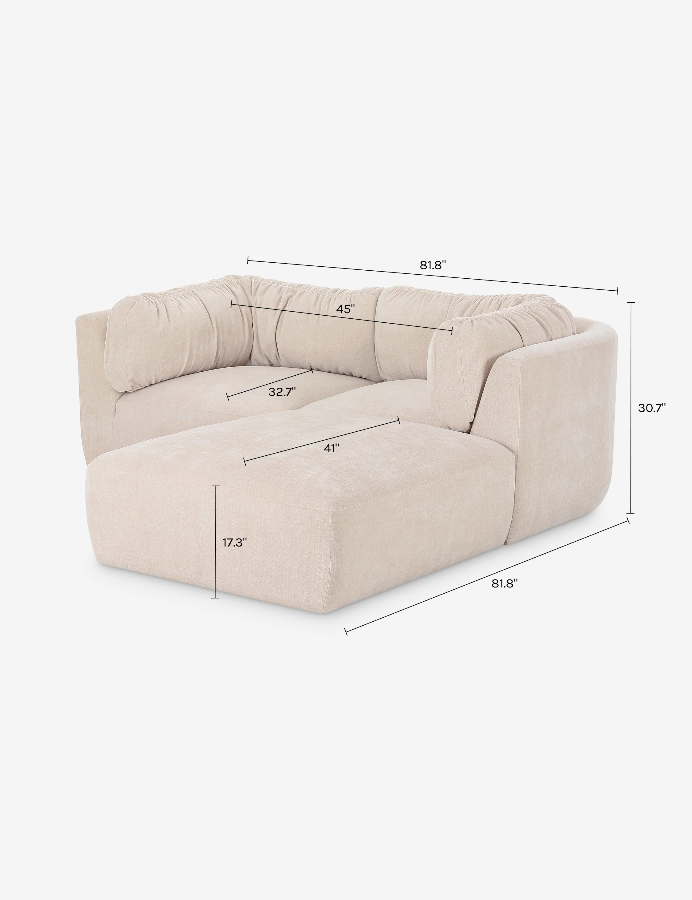 Marona Modular 3-Piece Chaise Sectional Sofa - Image 14