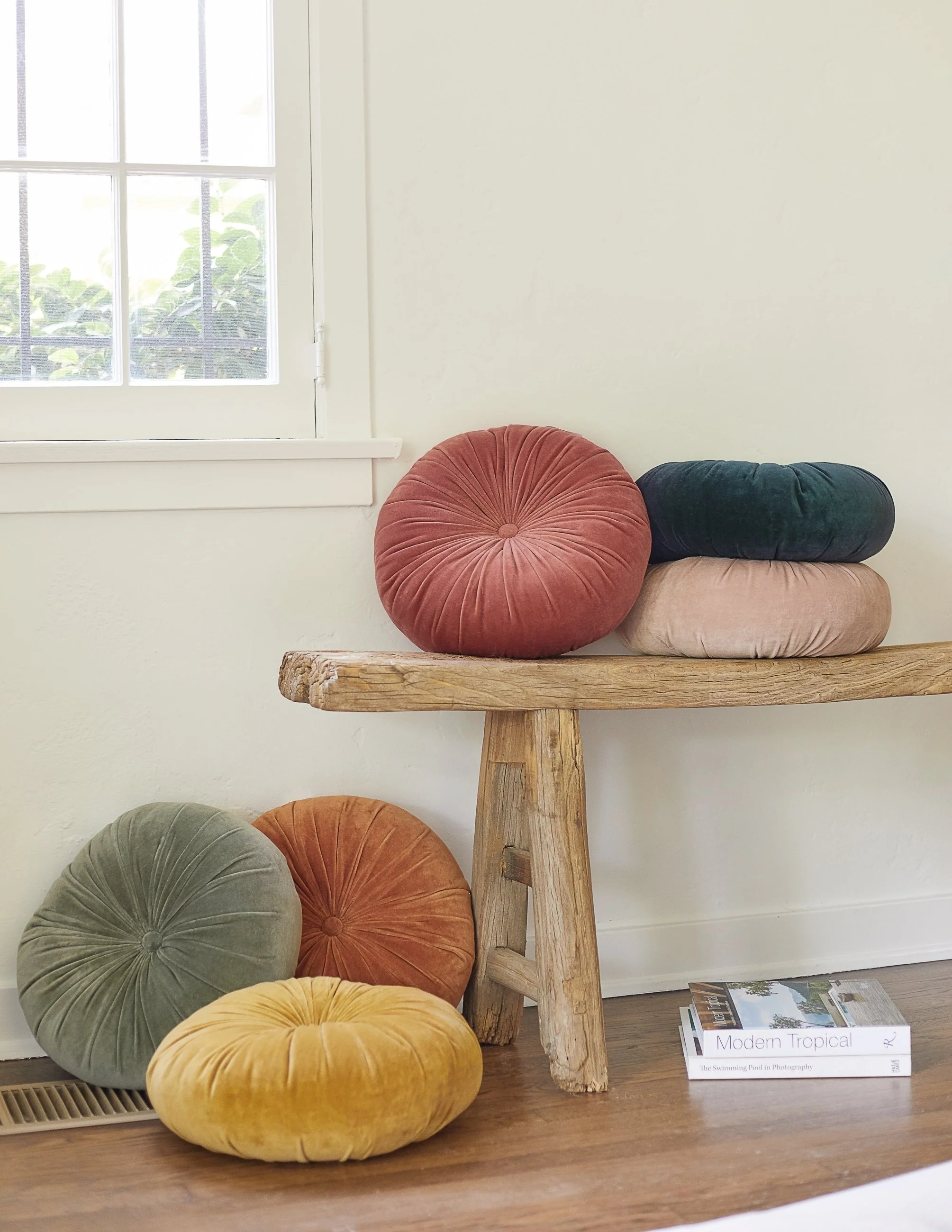 Monroe Velvet Round Pillow - Image 36