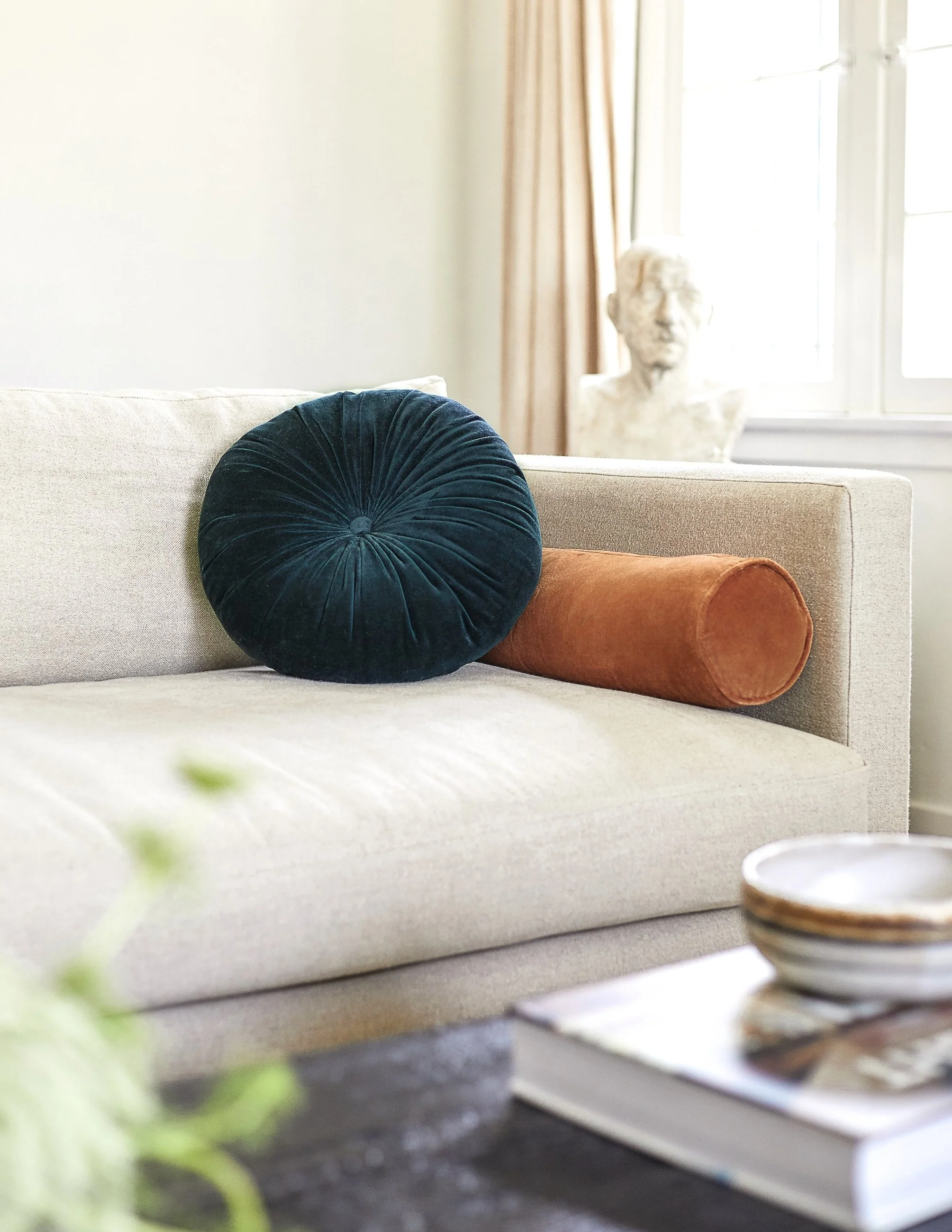 Monroe Velvet Round Pillow - Image 40