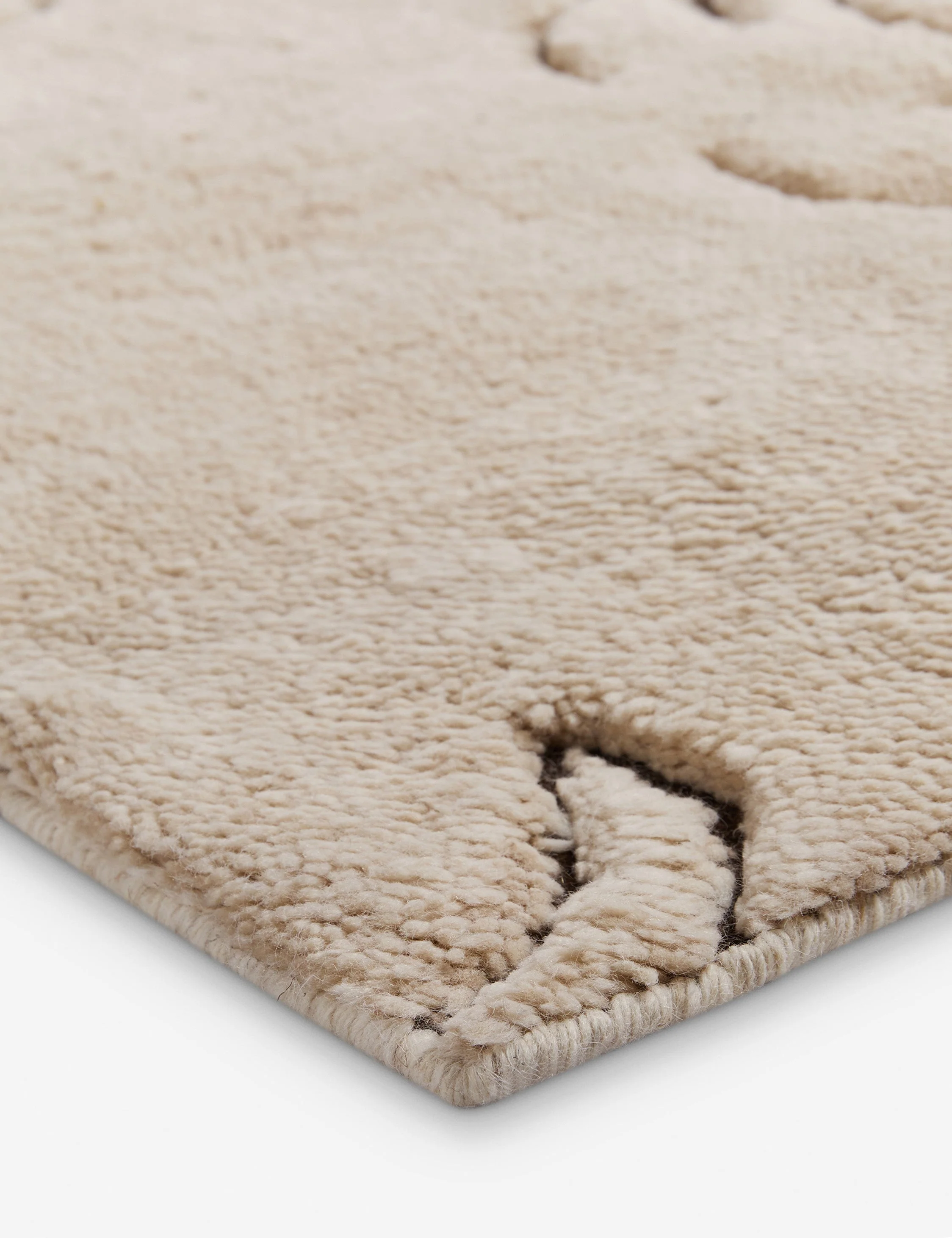 Narsi Hand-Knotted Wool Rug Swatch by Sarah Sherman Samuel, Ivory